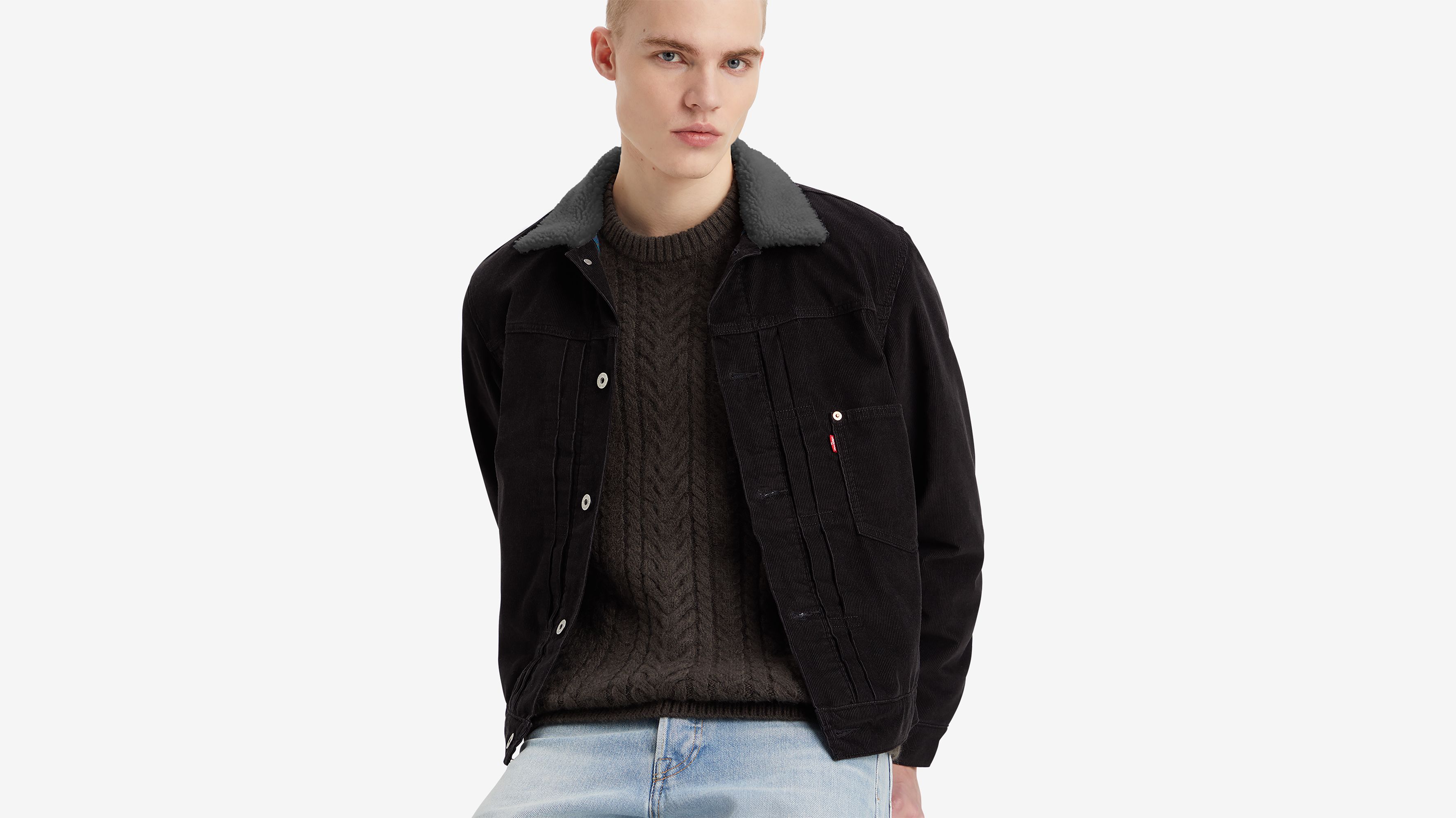 Levi's black hotsell corduroy jacket