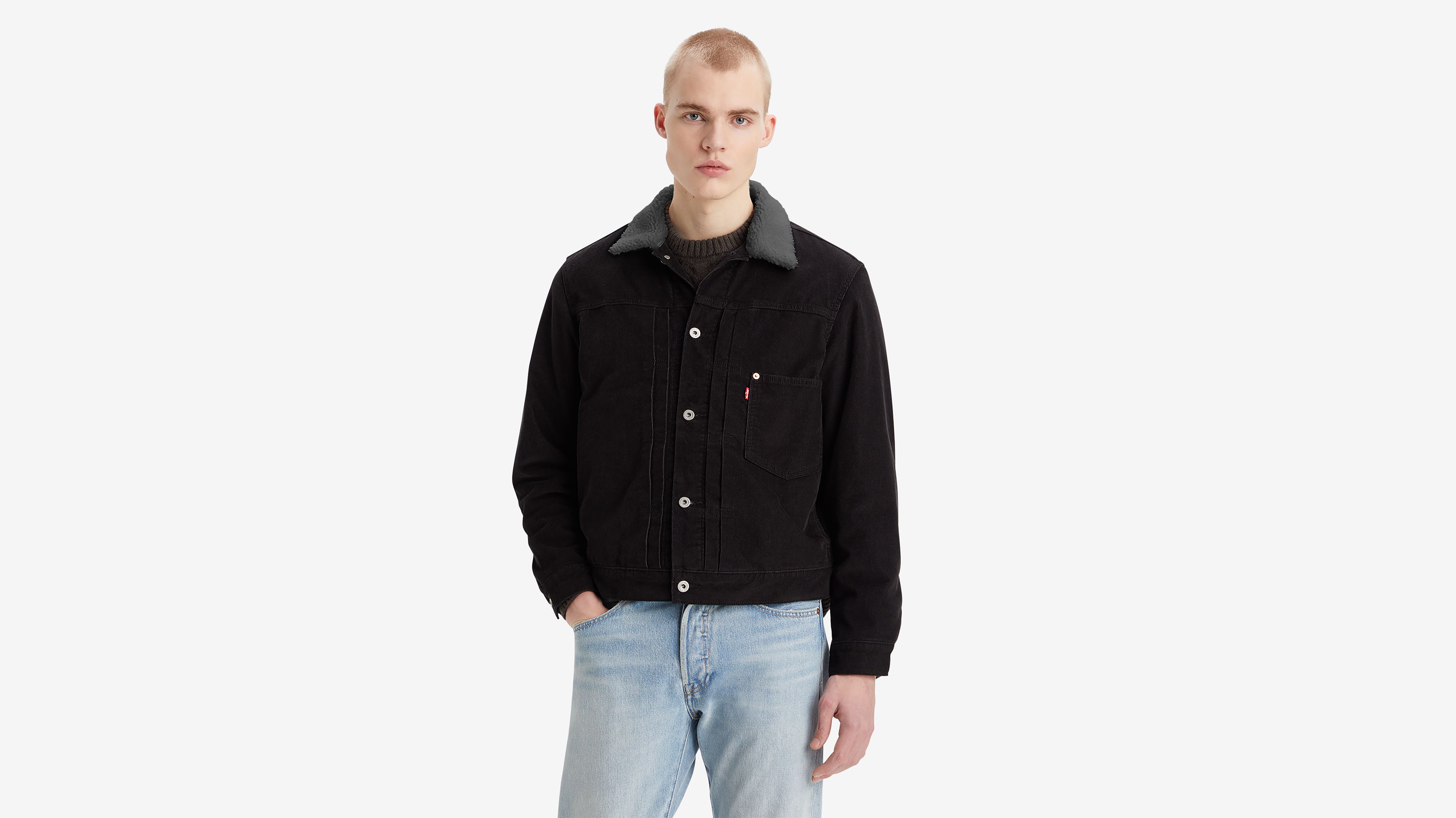 Lined Type I Corduroy Jacket - Black