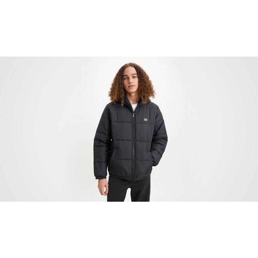 Telegraph Hooded Short Jacket - Black | Levi's® GE