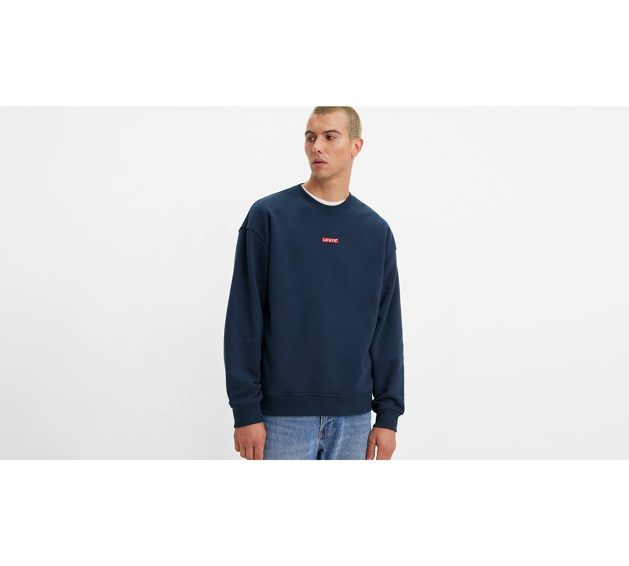 Relaxed Fit Baby Tab Rundhals-Sweatshirt 1