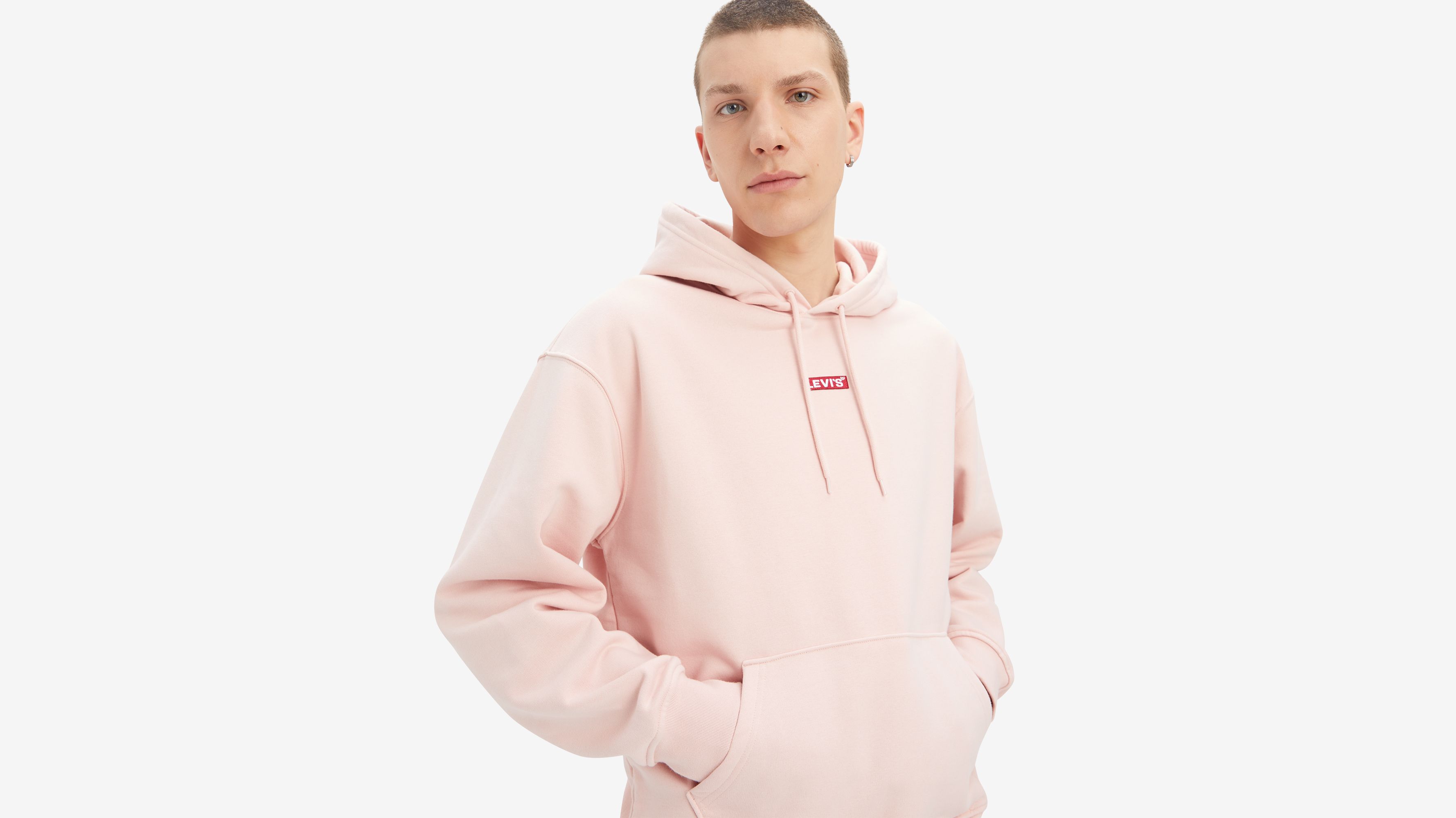 Pink levis deals sweatshirt