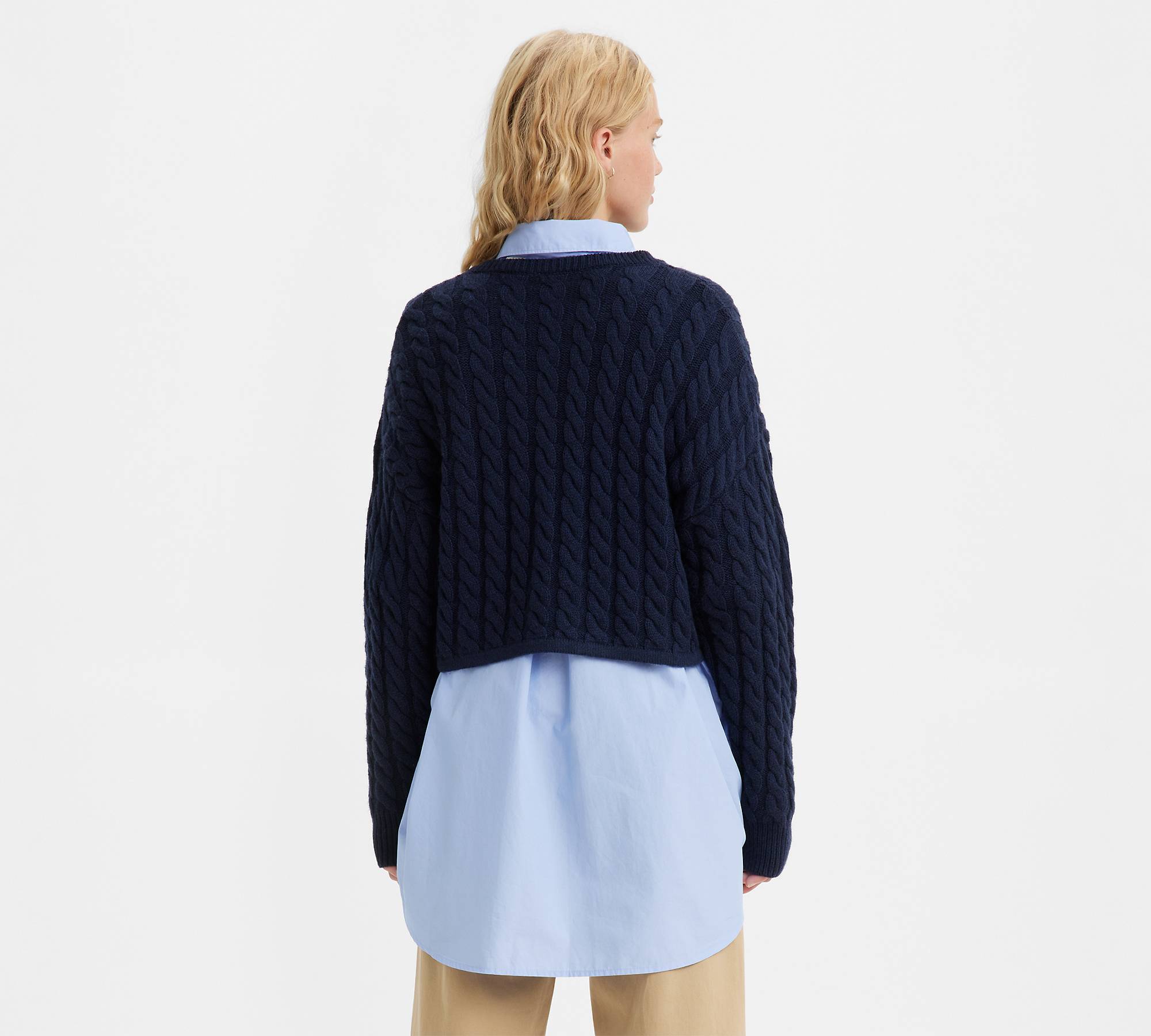 Reproduceren tuin Nadeel Rae Cropped Sweater - Blue | Levi's® US