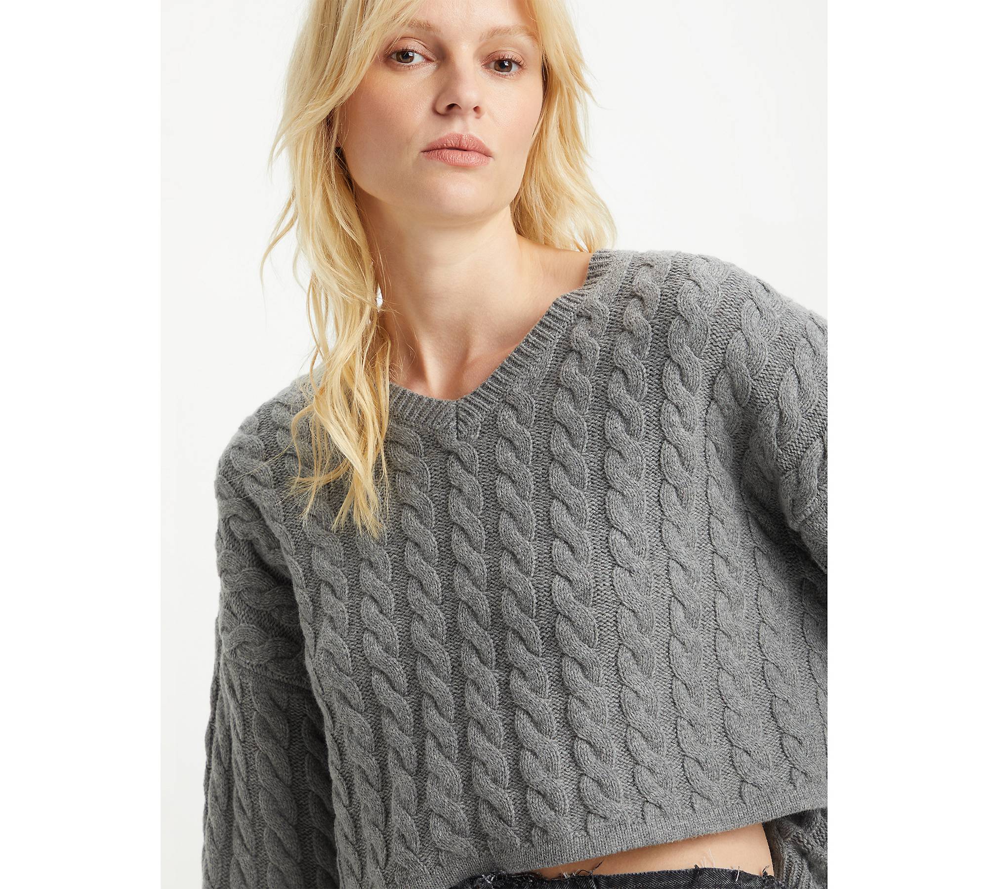 Rae Cropped Sweater - Grey | Levi's® FR