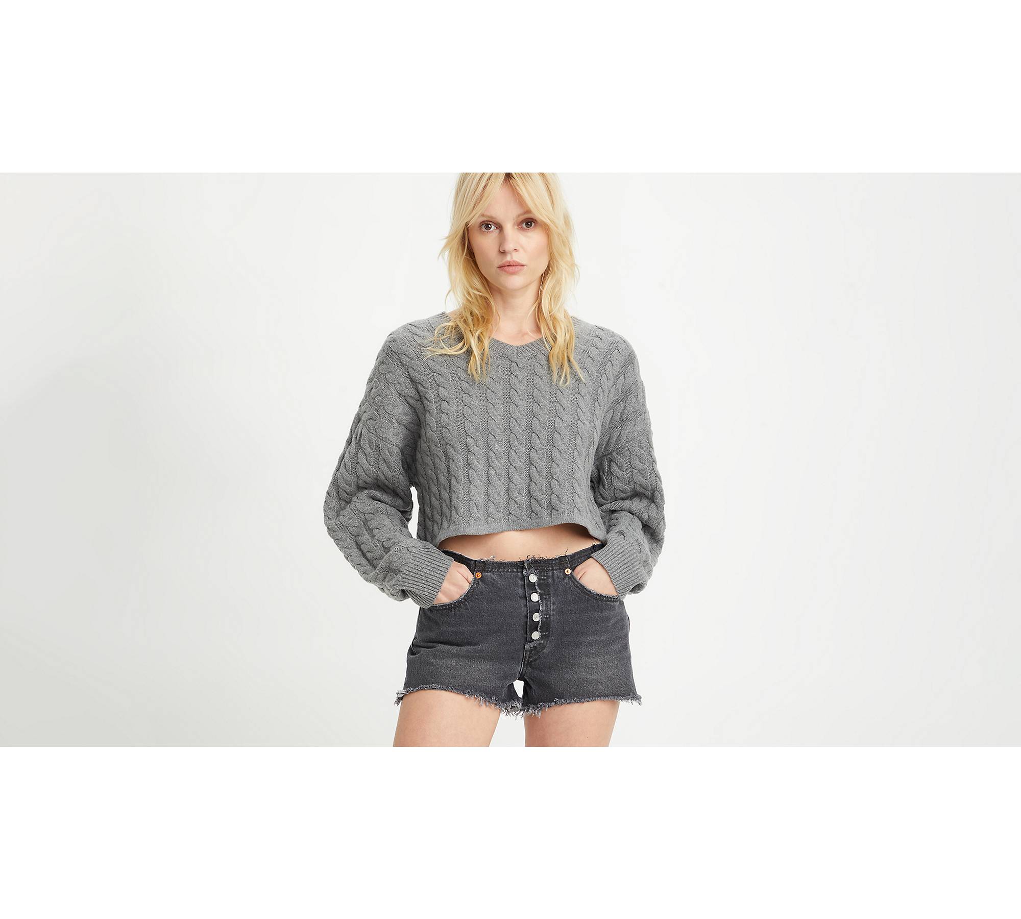 Rae Cropped Sweater - Grey | Levi's® IT
