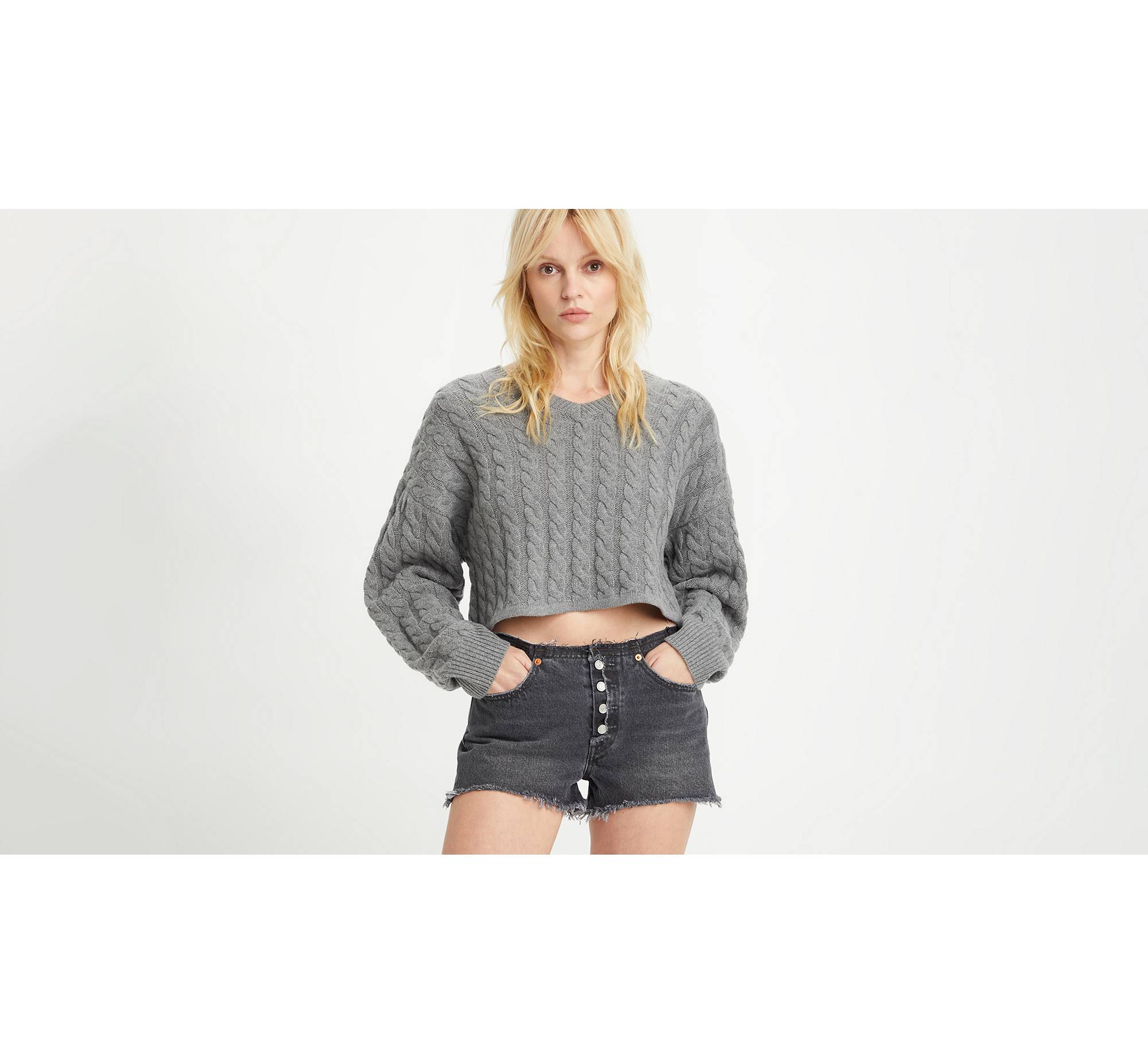 Rae Cropped Sweater - Grey | Levi's® MD