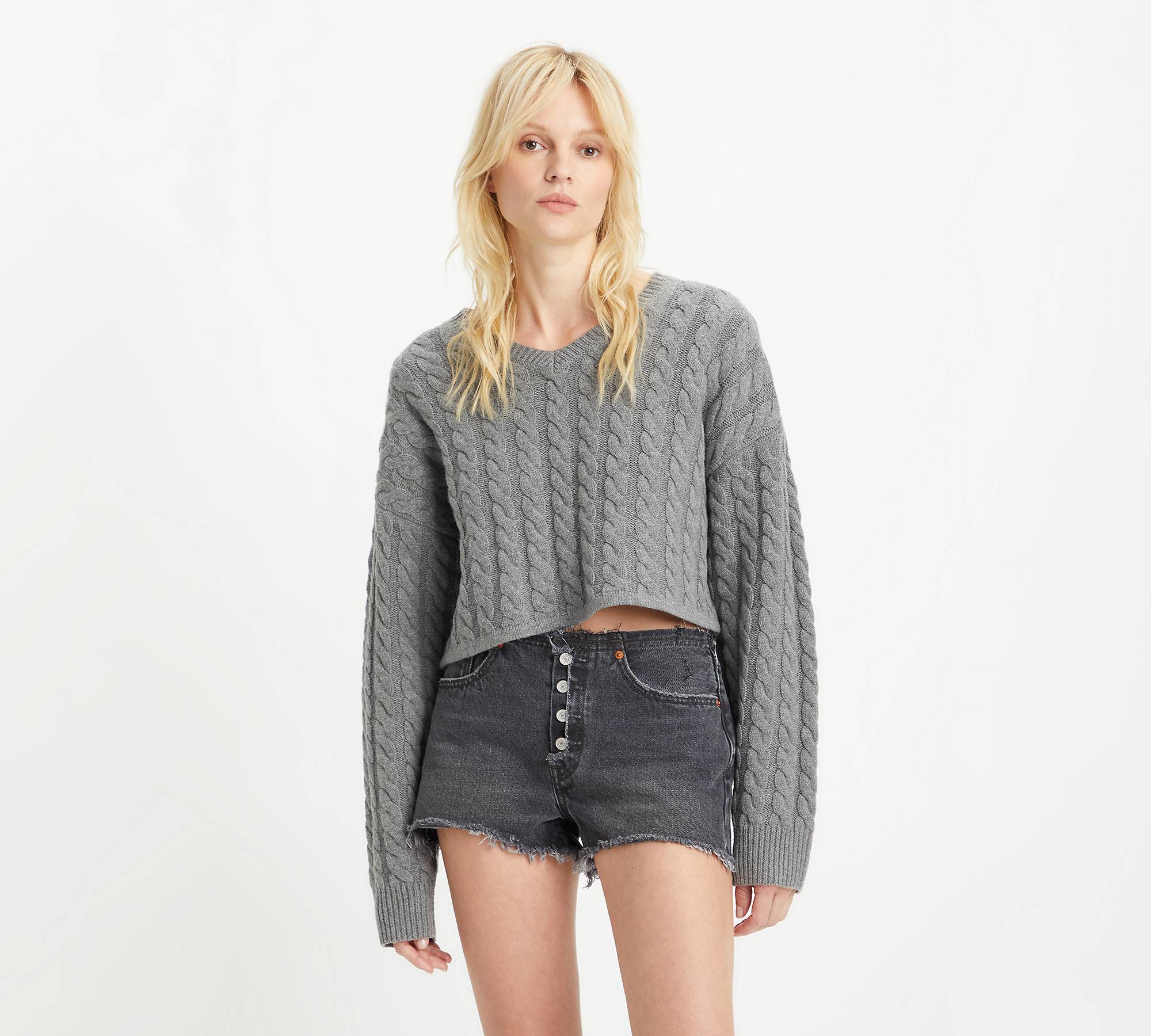 Rae Cropped Sweater - Grey | Levi's® GB