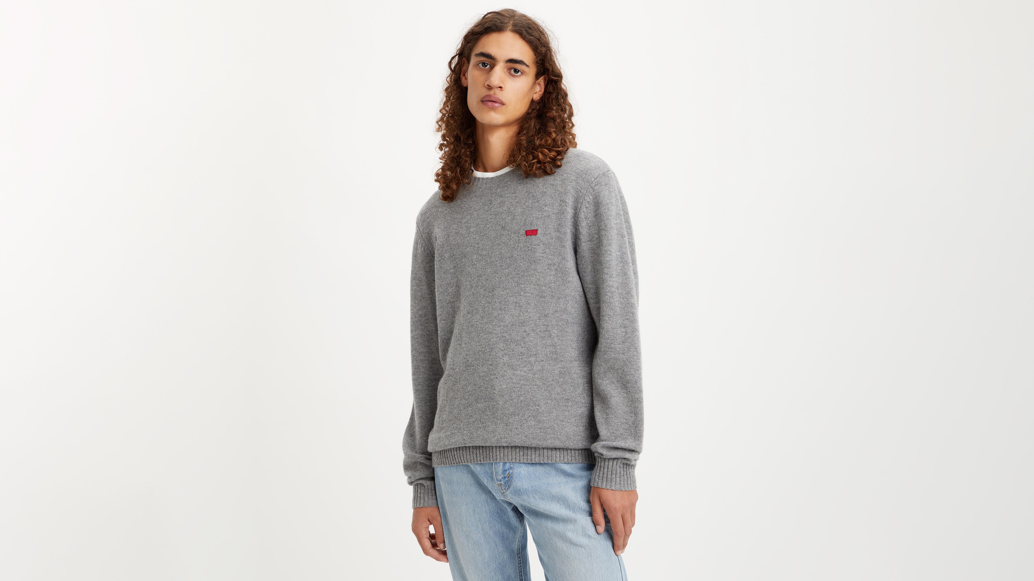 Levi's red white clearance blue sweater