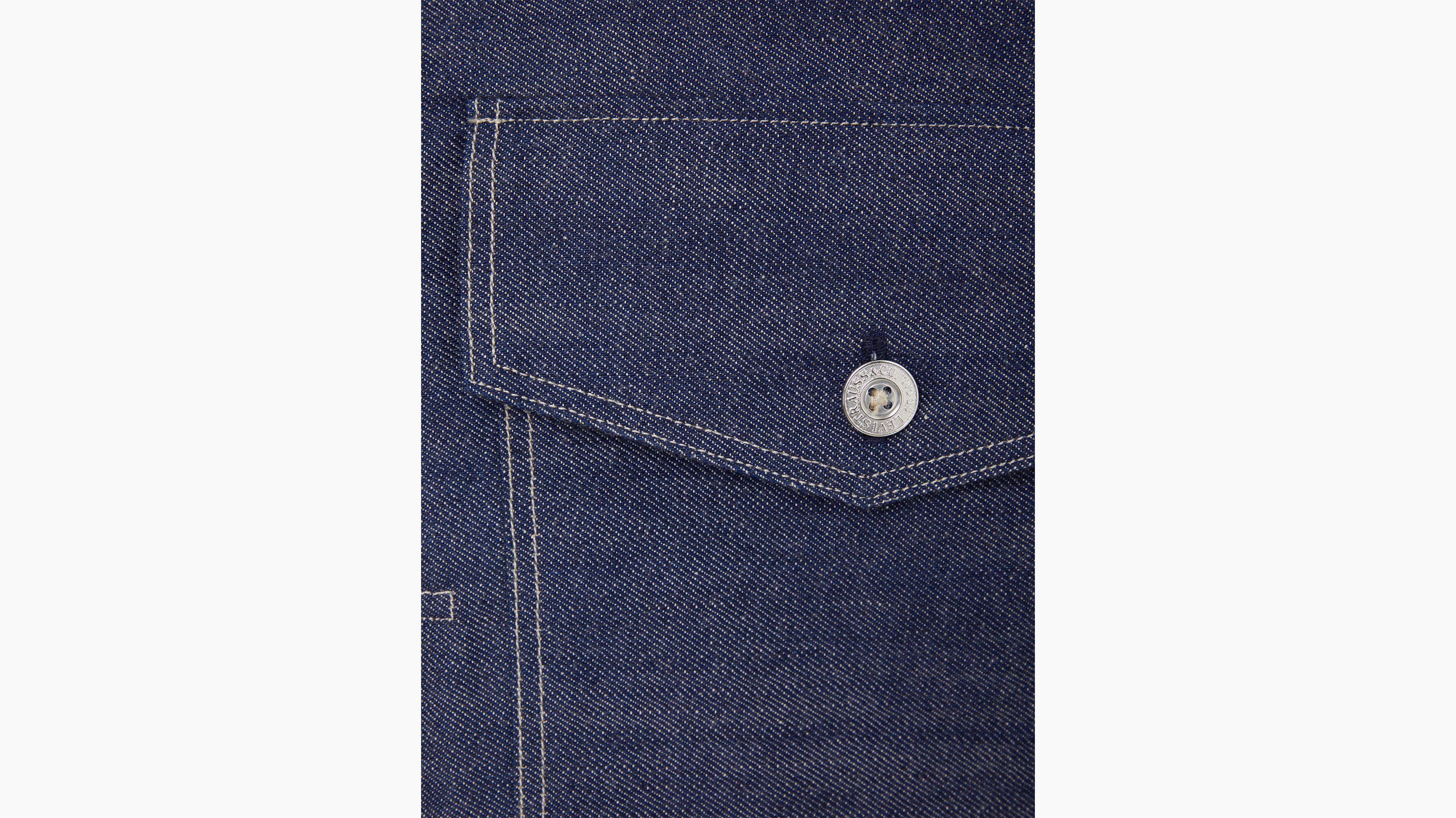 Levi's® Made In Japan 1879 Pleated Blouse Trucker Jacket - Blue