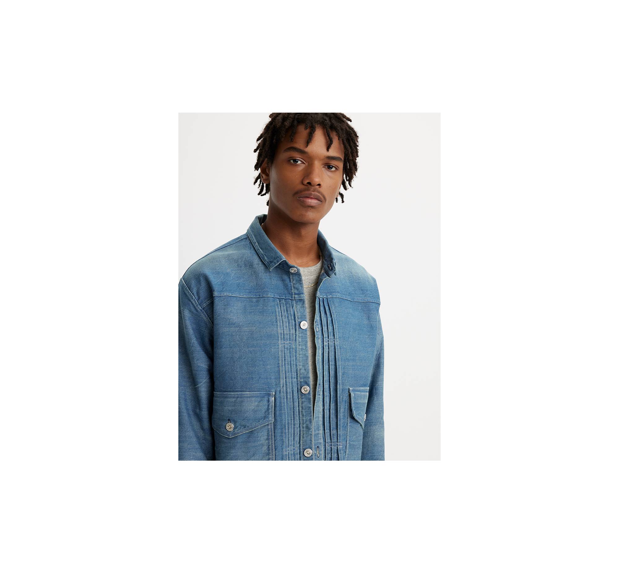 Levi's® Vintage Clothing 1879 Pleated Blouse Jacket - Blue | Levi's® CY