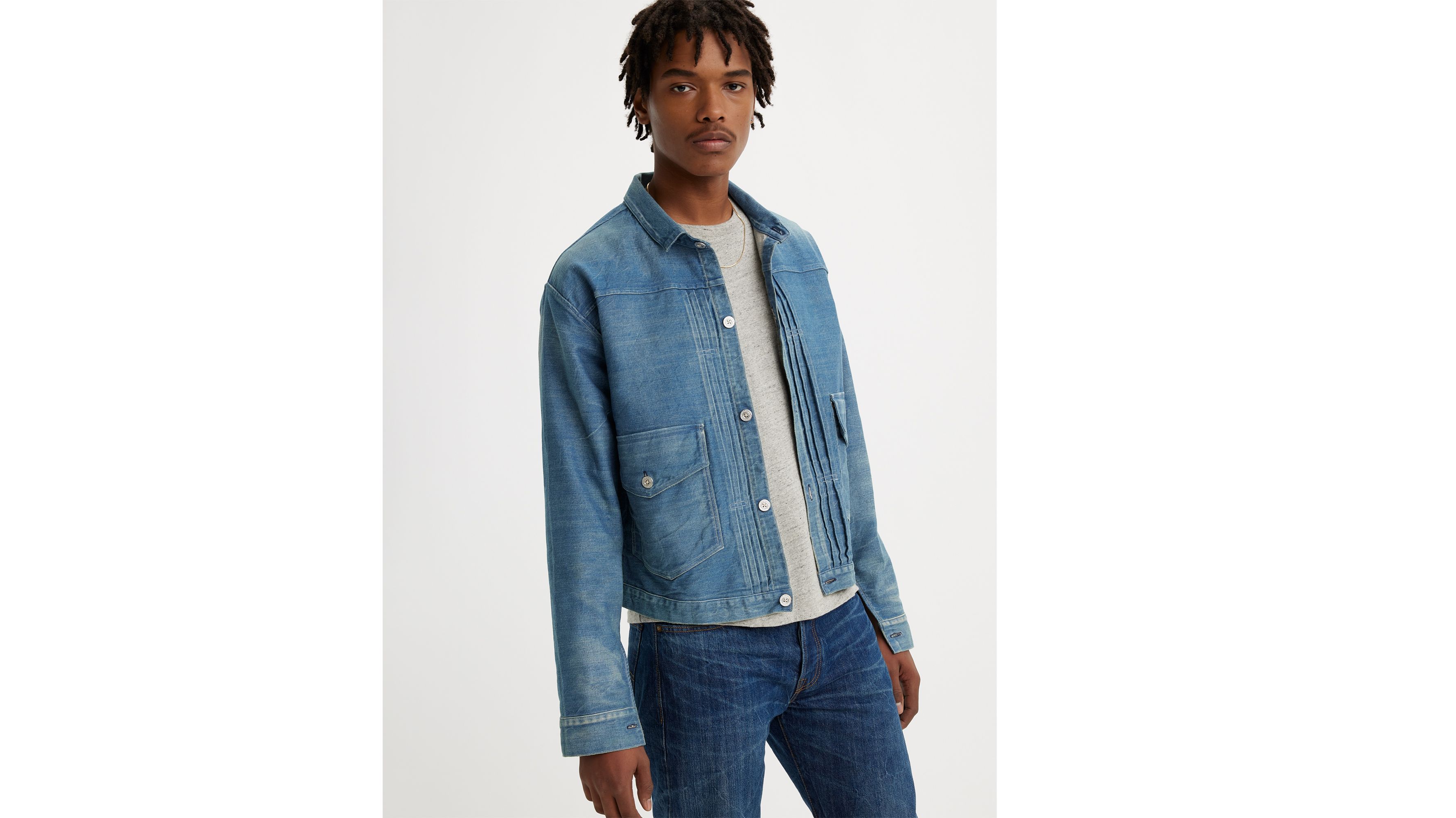 Levi's® Vintage Clothing 1879 Pleated Blouse Jacket - Blue | Levi's® KZ