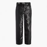 Faux Leather Baggy Dad Jeans 6