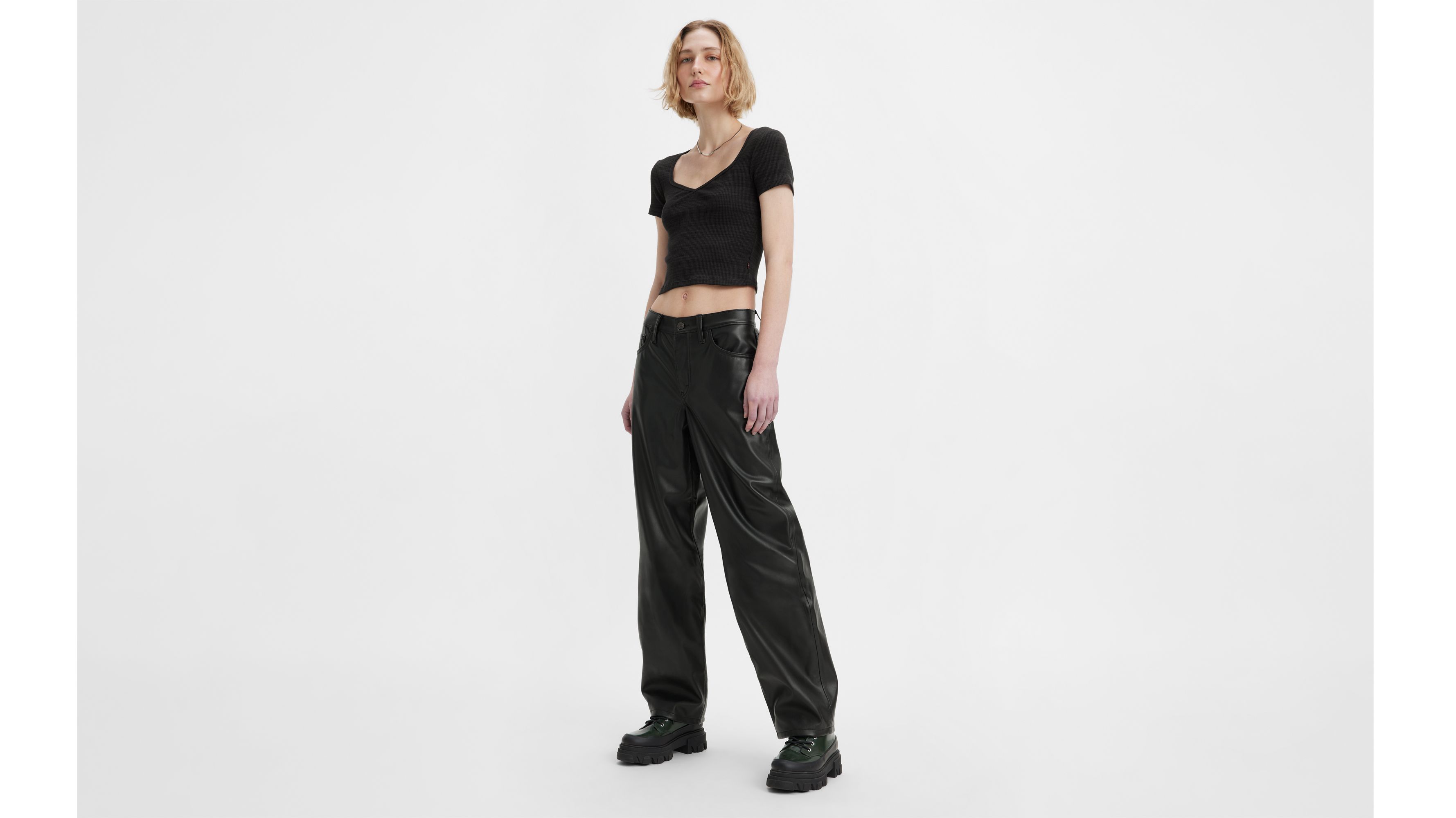 Got It Like That Faux Leather Bell Bottoms – Shéic Exchange