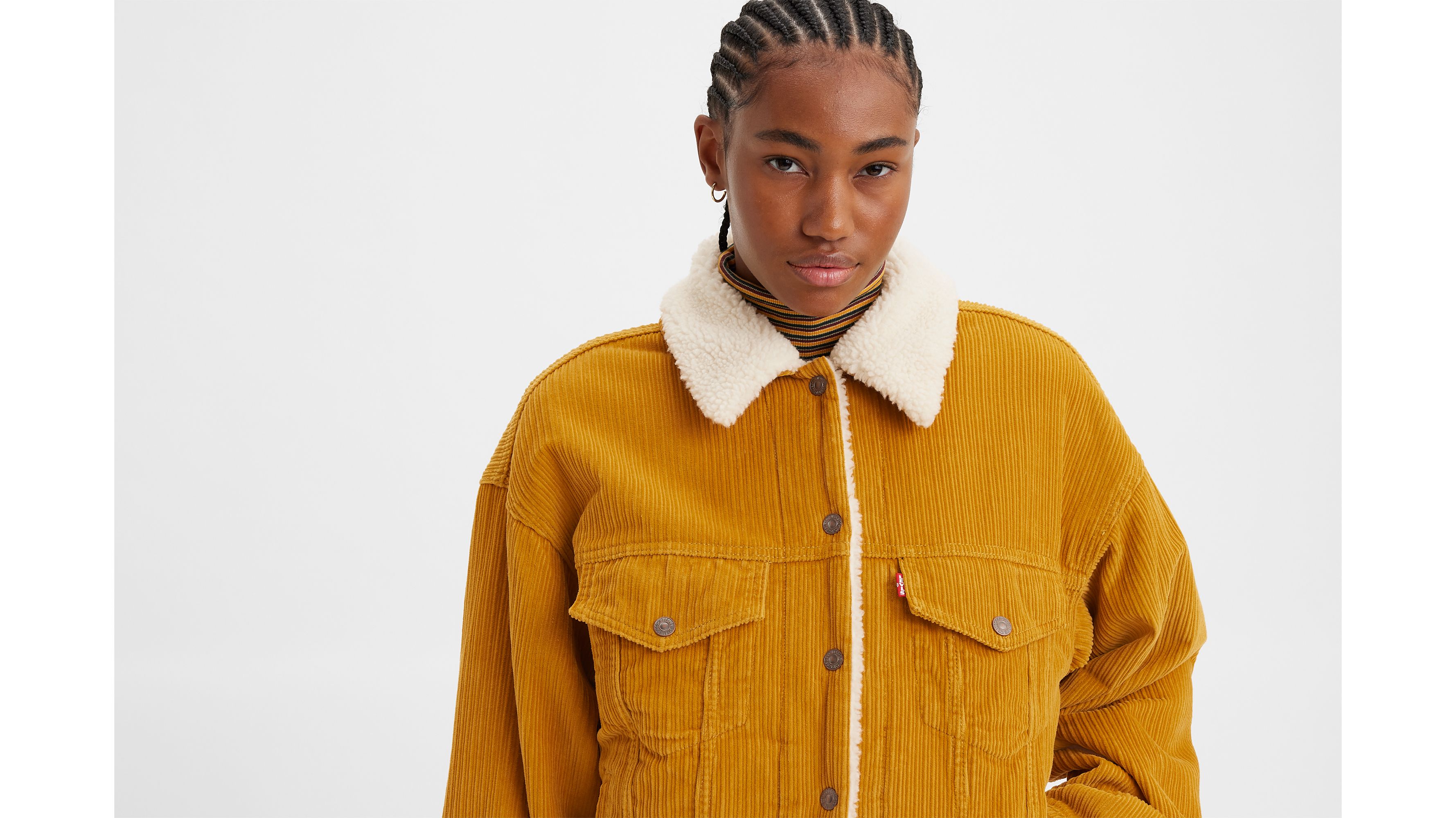 90s Sherpa Corduroy Trucker Jacket 4