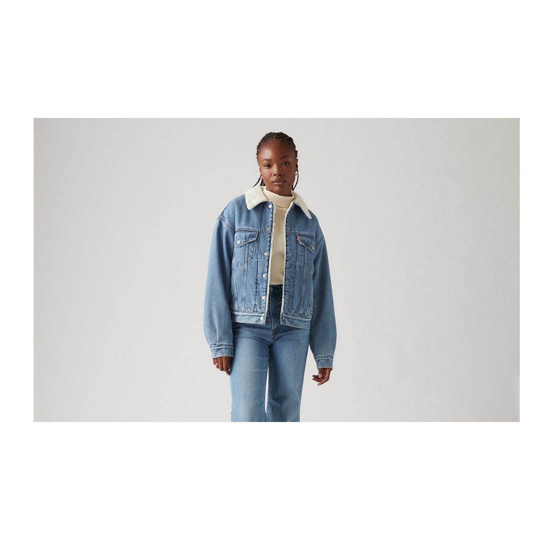 Levi's 90s Sherpa Trucker Jacket In Blue