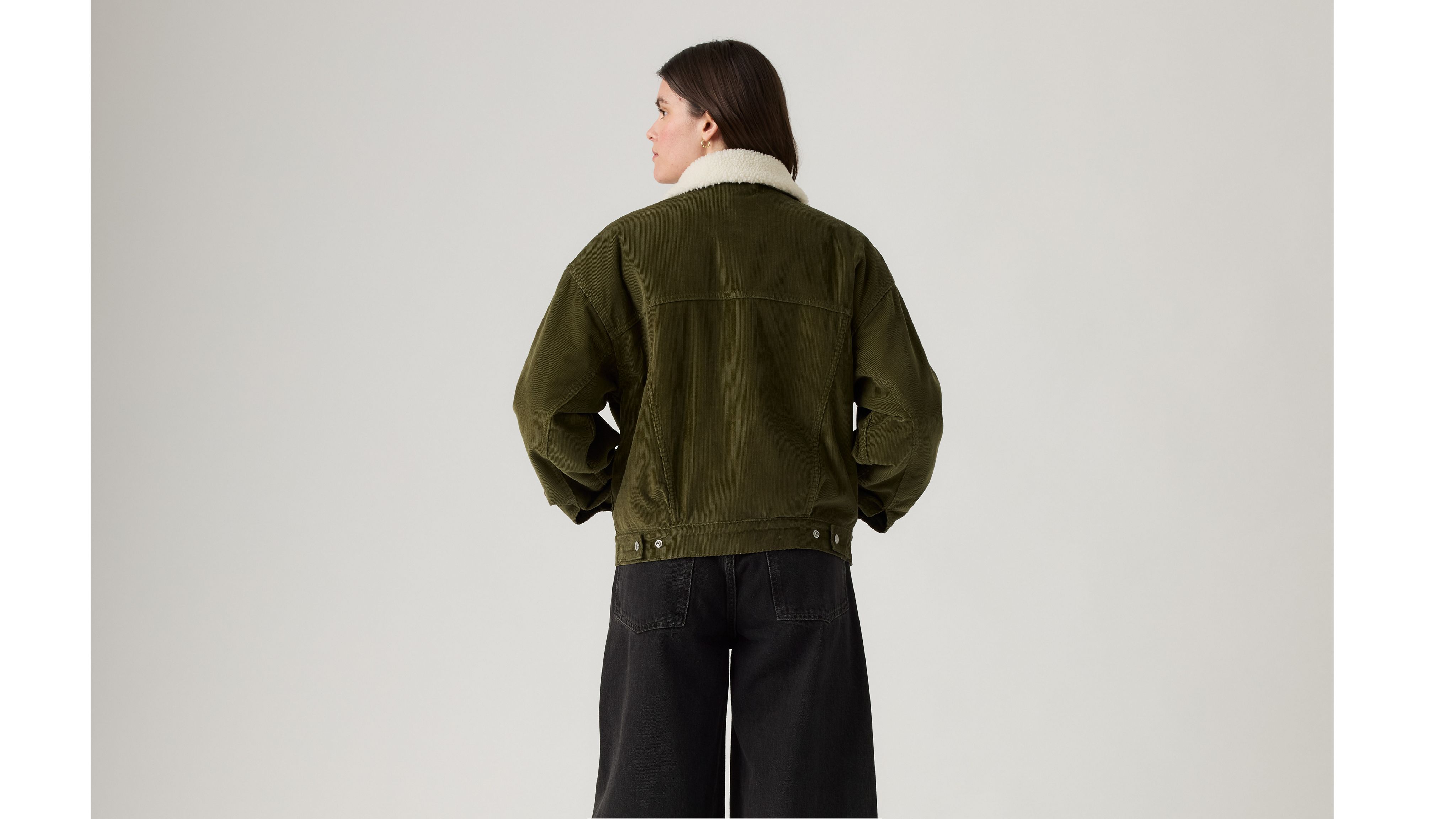 Levi's 90s Sherpa Trucker Jacket In Green