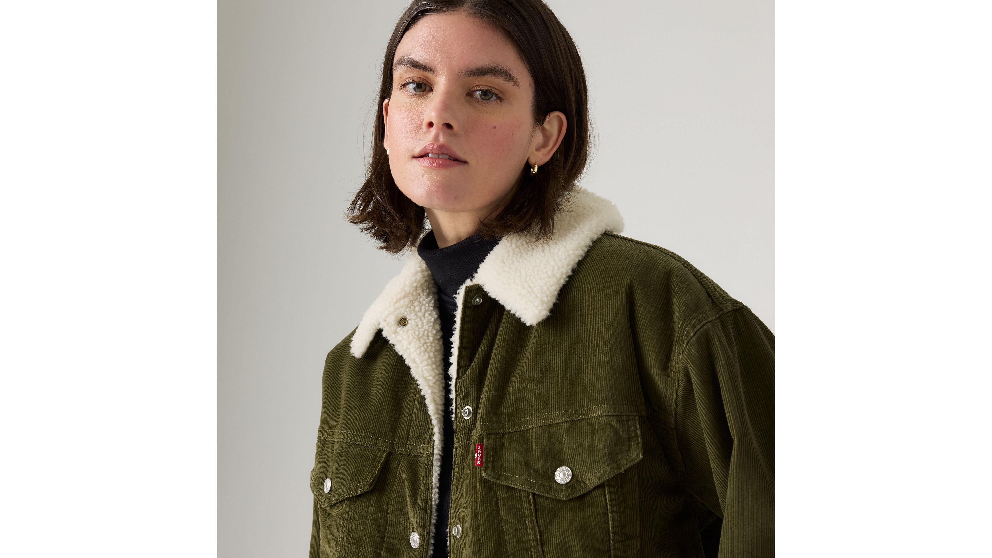 Levi's 90s Sherpa Trucker Jacket In Green