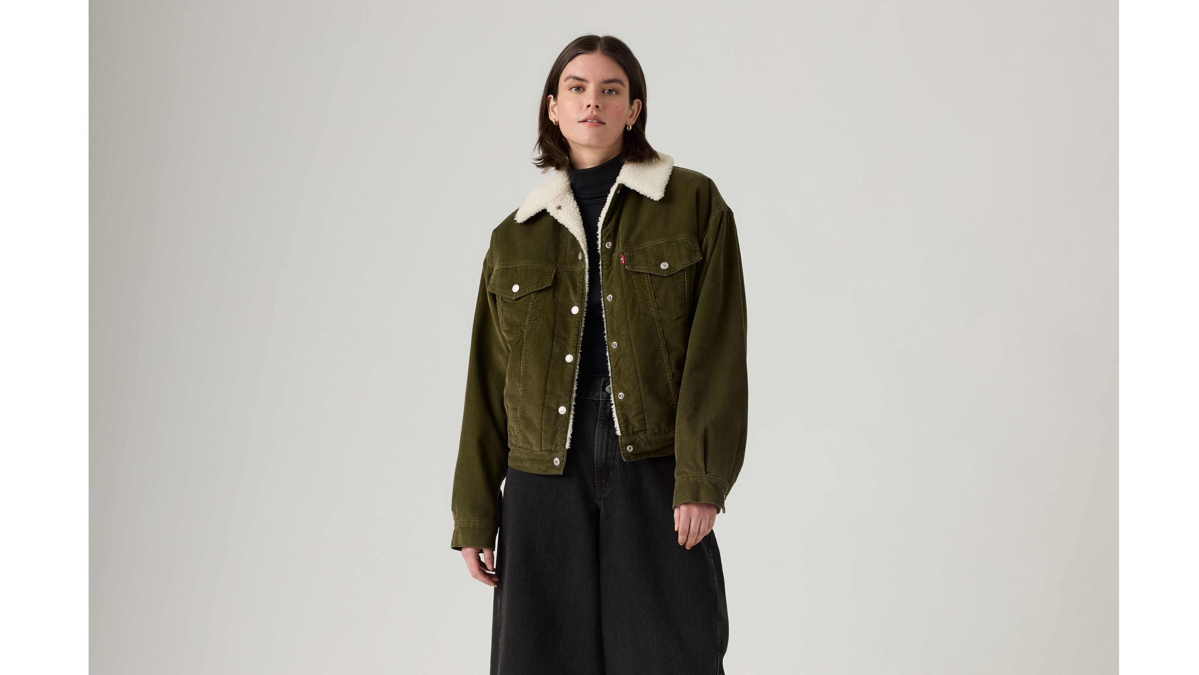 Levi's 90s Sherpa Trucker Jacket In Green
