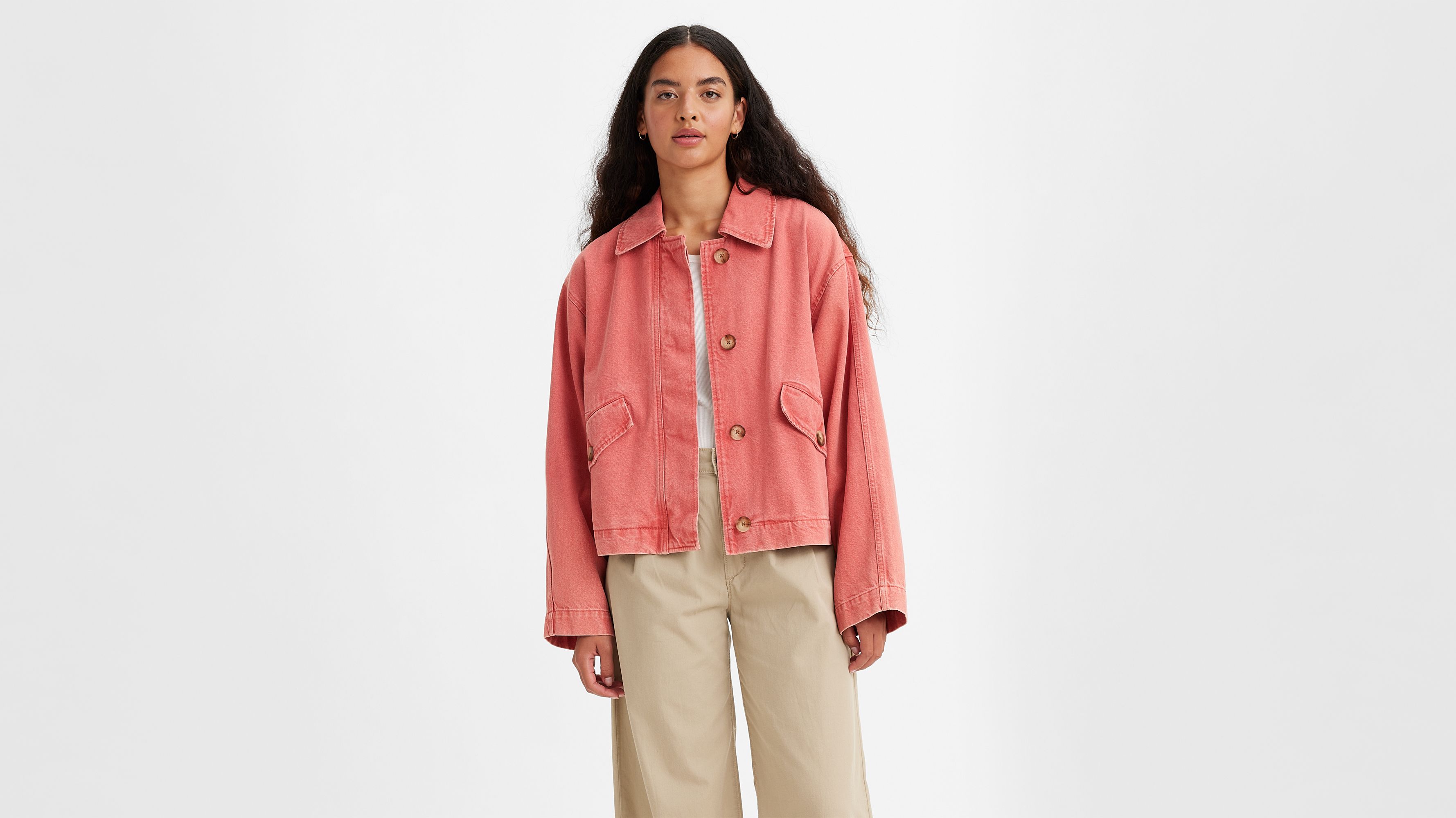 Kaede Cotton Prep Coat - Red | Levi's® US