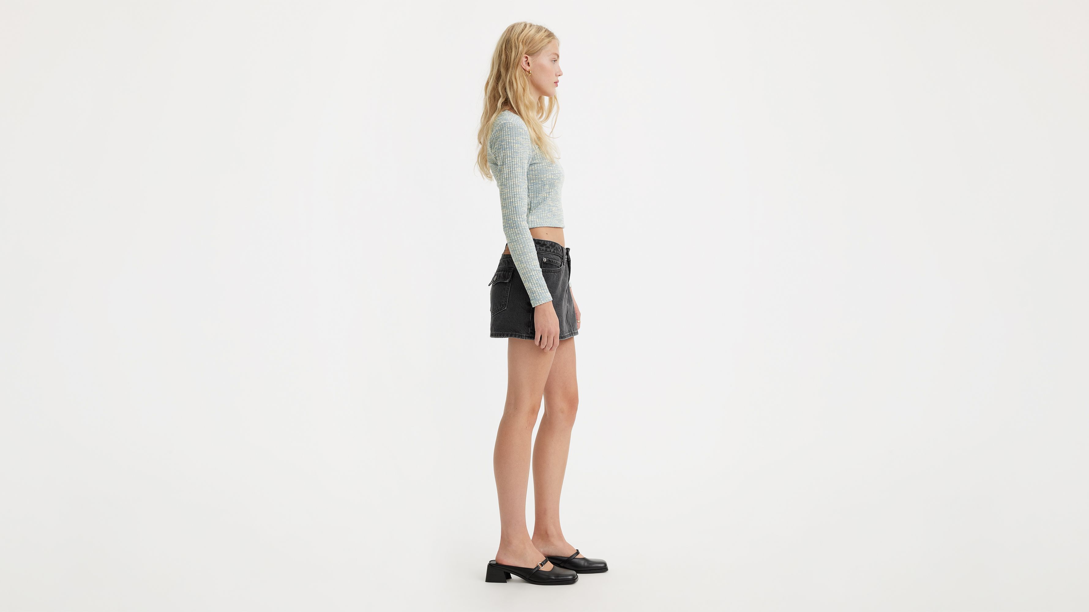 ミニスカート LEVI'S BLACK COTTON MINI SKIRT Levi's Black Cotton Mini Skirt | ModeSens