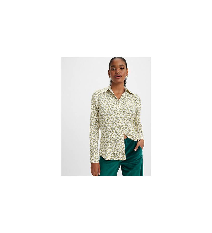 FITZ + EDDI Boxy Cropped Top - Women's Shirts/Blouses in Olive