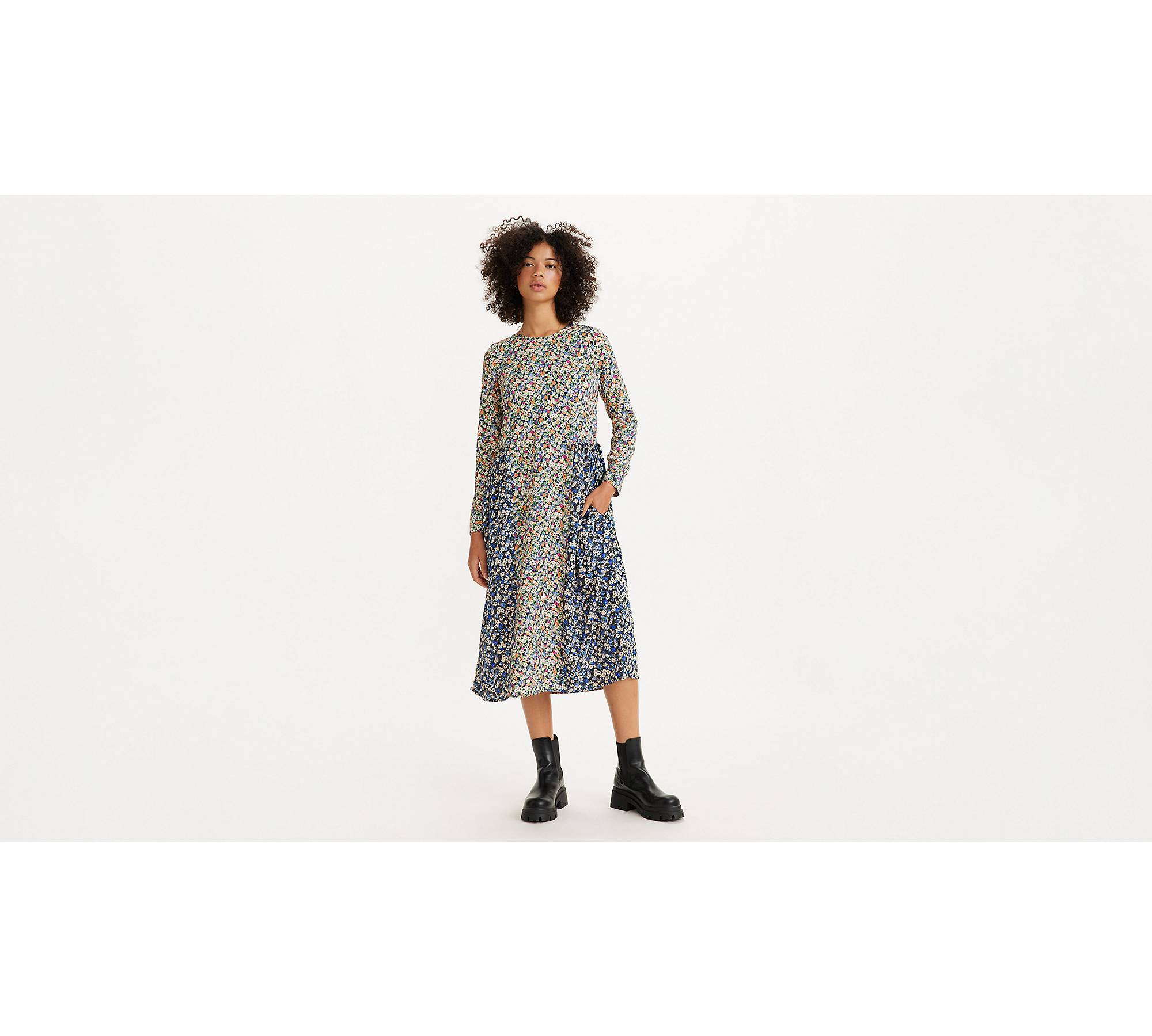 Louis Vuitton Crossover Detail A-Line Mini Dress, Blue, 40