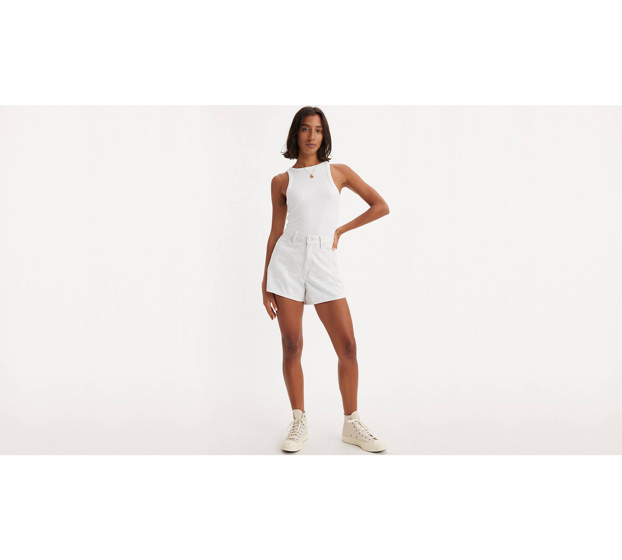Levi's® Wellthread® Women's '80s Mom Shorts - White | Levi's® US