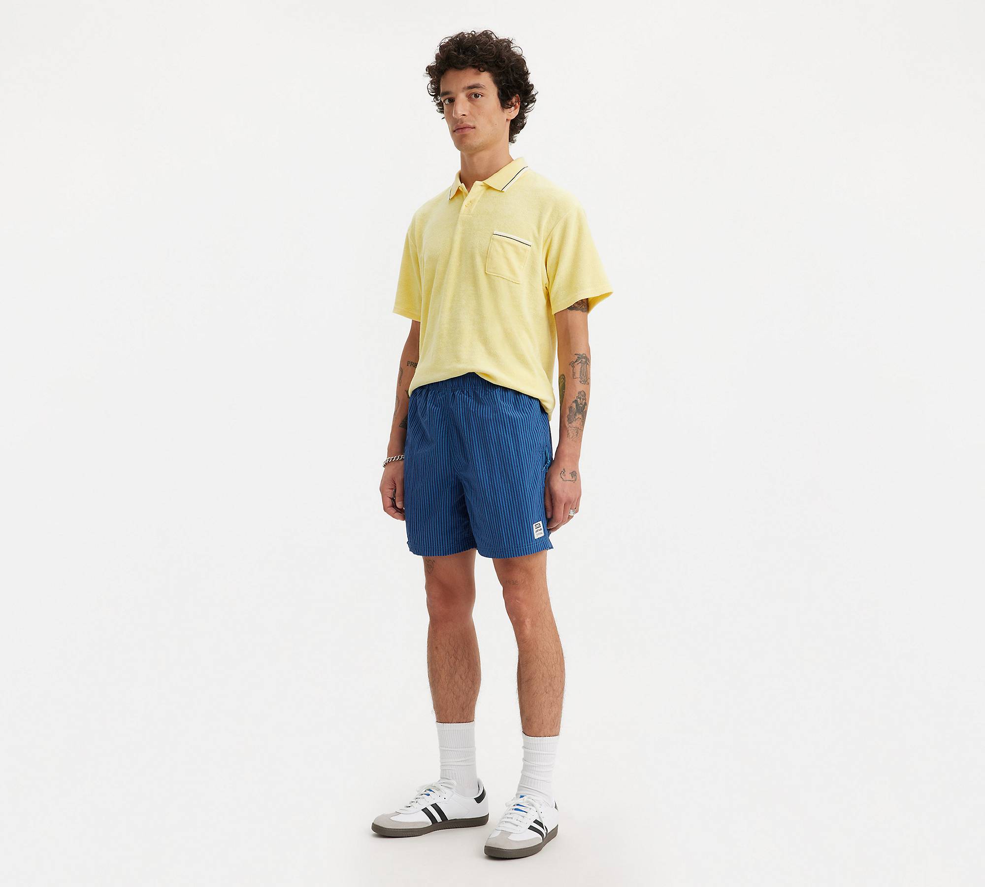 Gold Tab™ Warm Up Nylon Men's Shorts - Blue | Levi's® US
