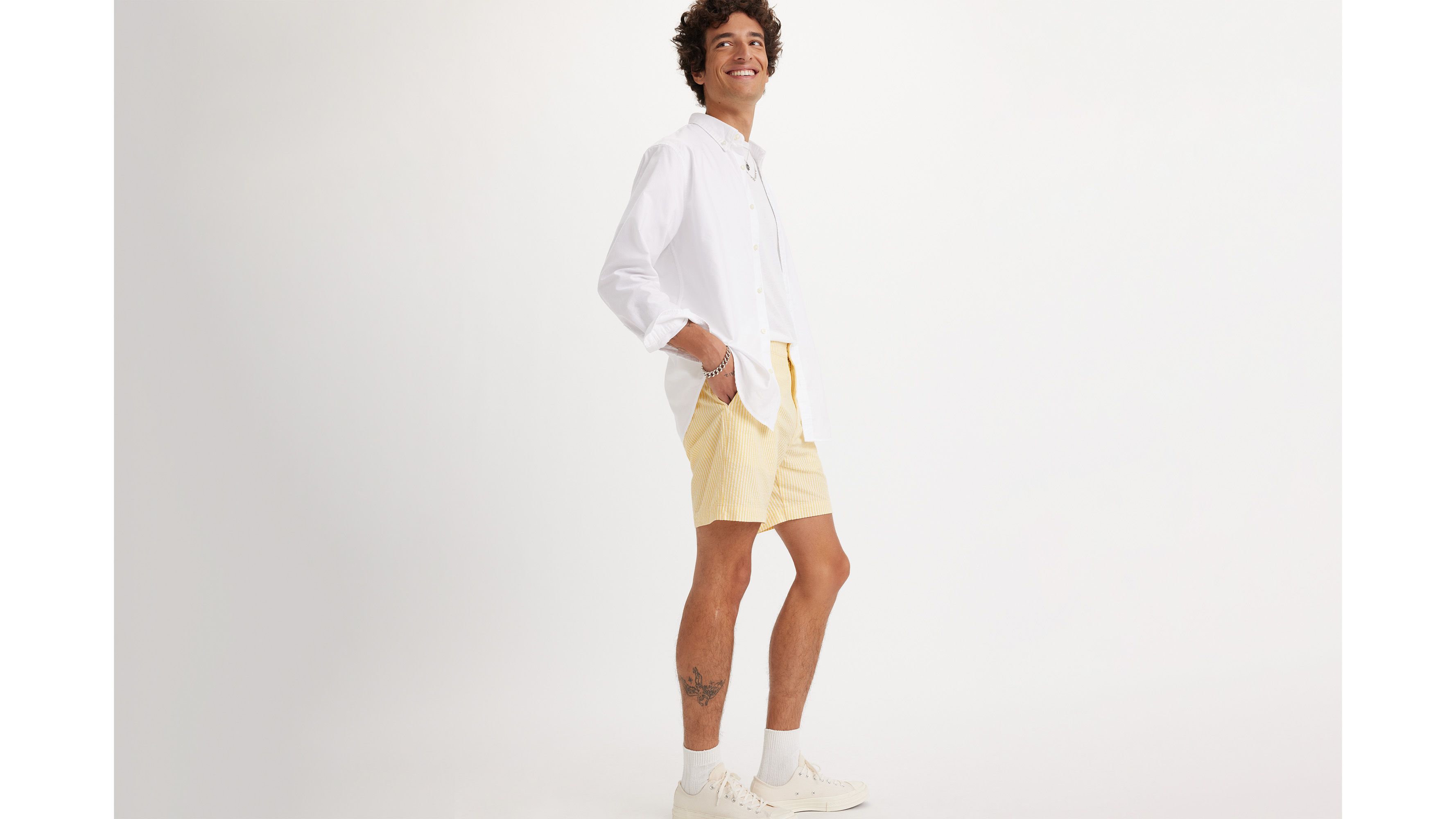 Levi's Xx Chino Authentic 6" Men's Shorts 38 In Sundress Marlon Stripe Seersucker