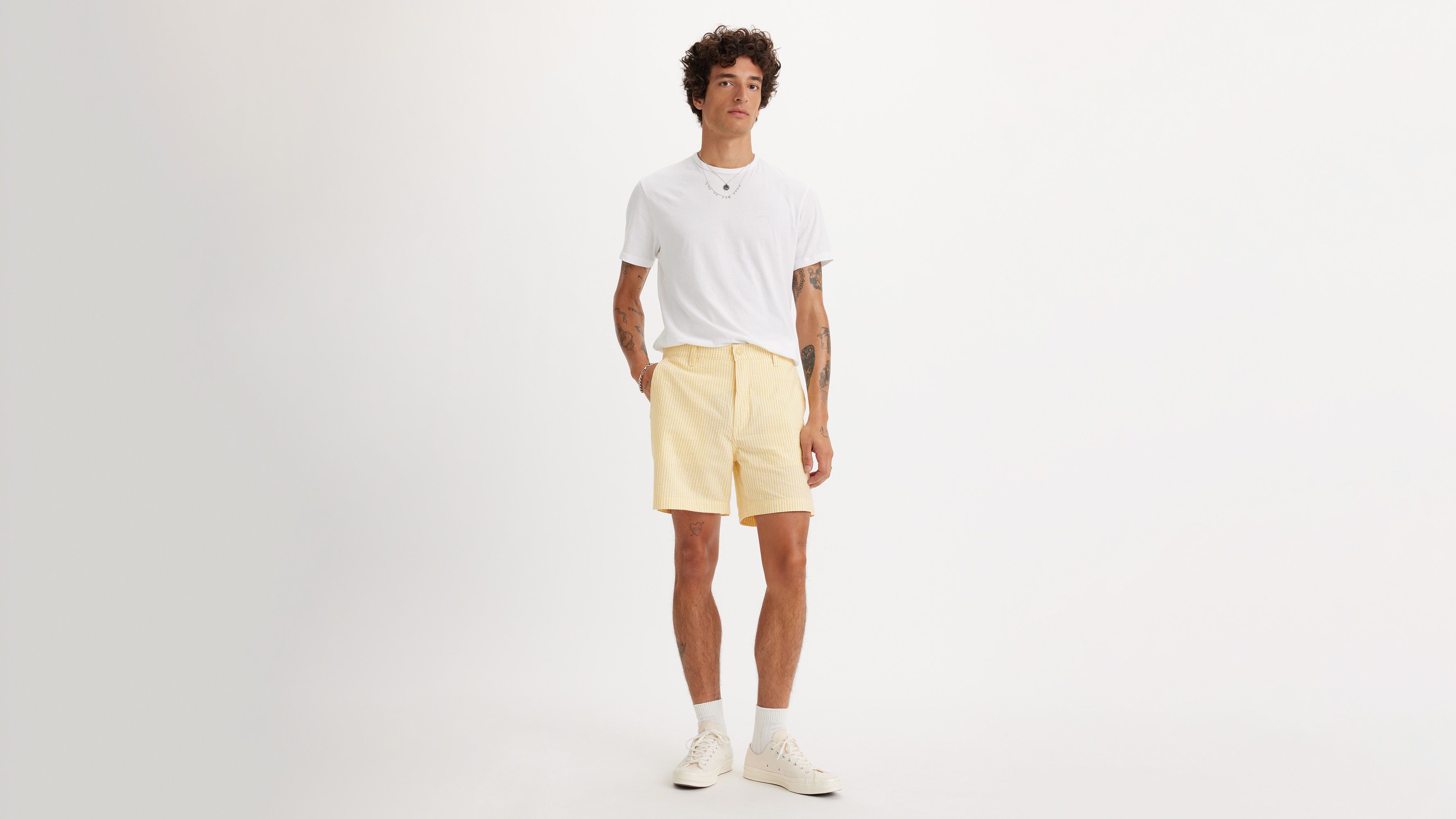 Levi's Xx Chino Authentic 6" Men's Shorts 38 In Sundress Marlon Stripe Seersucker