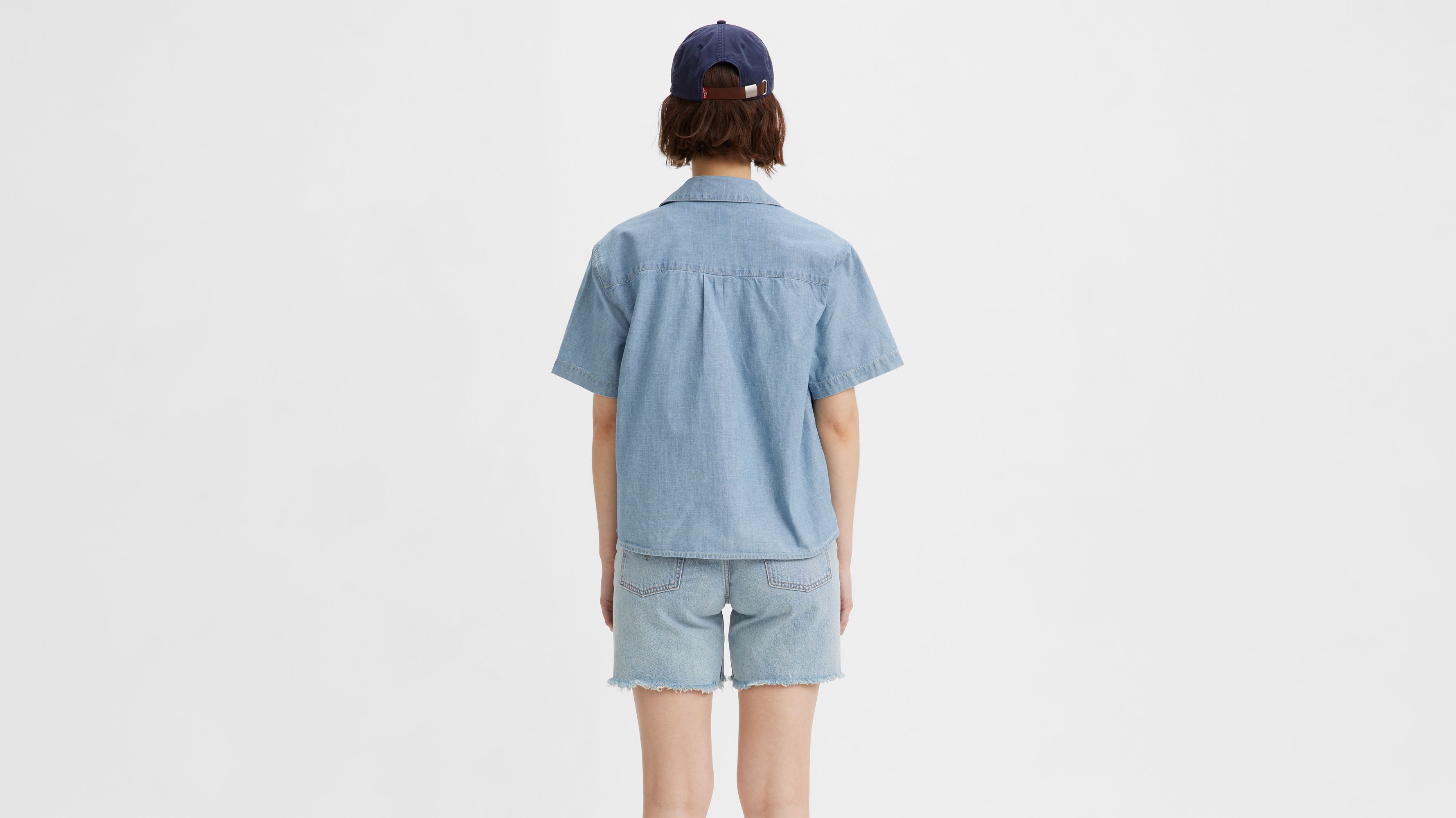 AVANDRESS ♥ Western Short-sleeve Denim Shirt /追跡付 AVANDRESS ♥ Western Short-sleeve Denim Shirt /追跡付