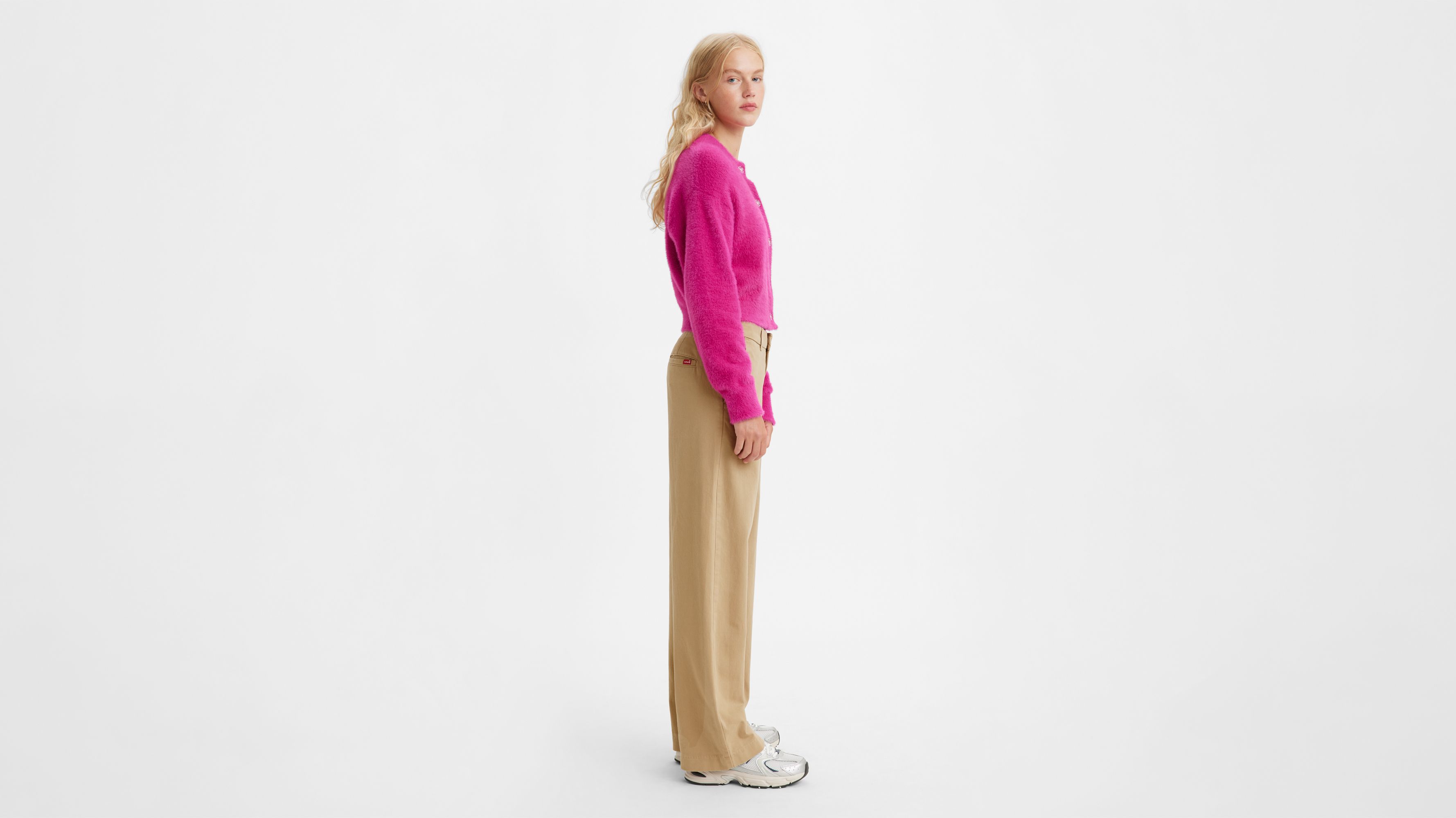 Baggy Trousers in Unbasic Khaki - Glue Store