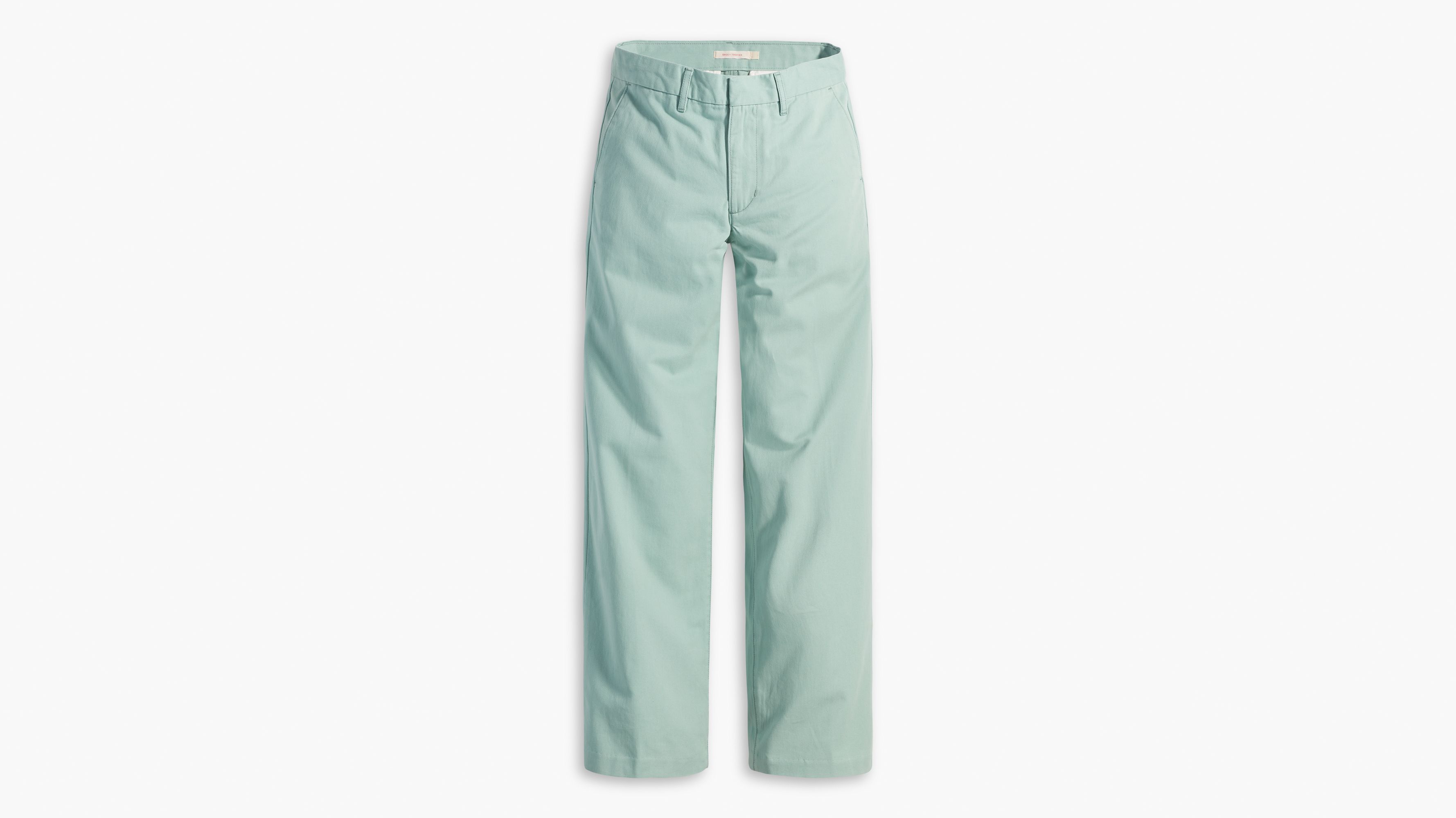 Relaxed fit: stretch cotton trousers - green