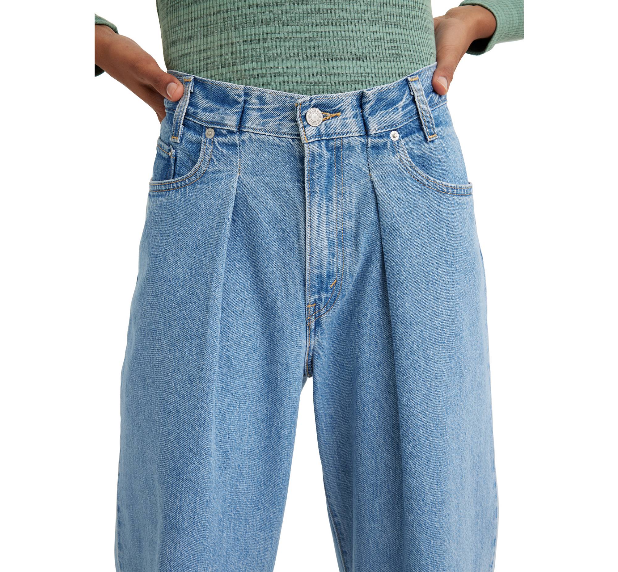 Folded Pleated Baggy Dad Pants 4