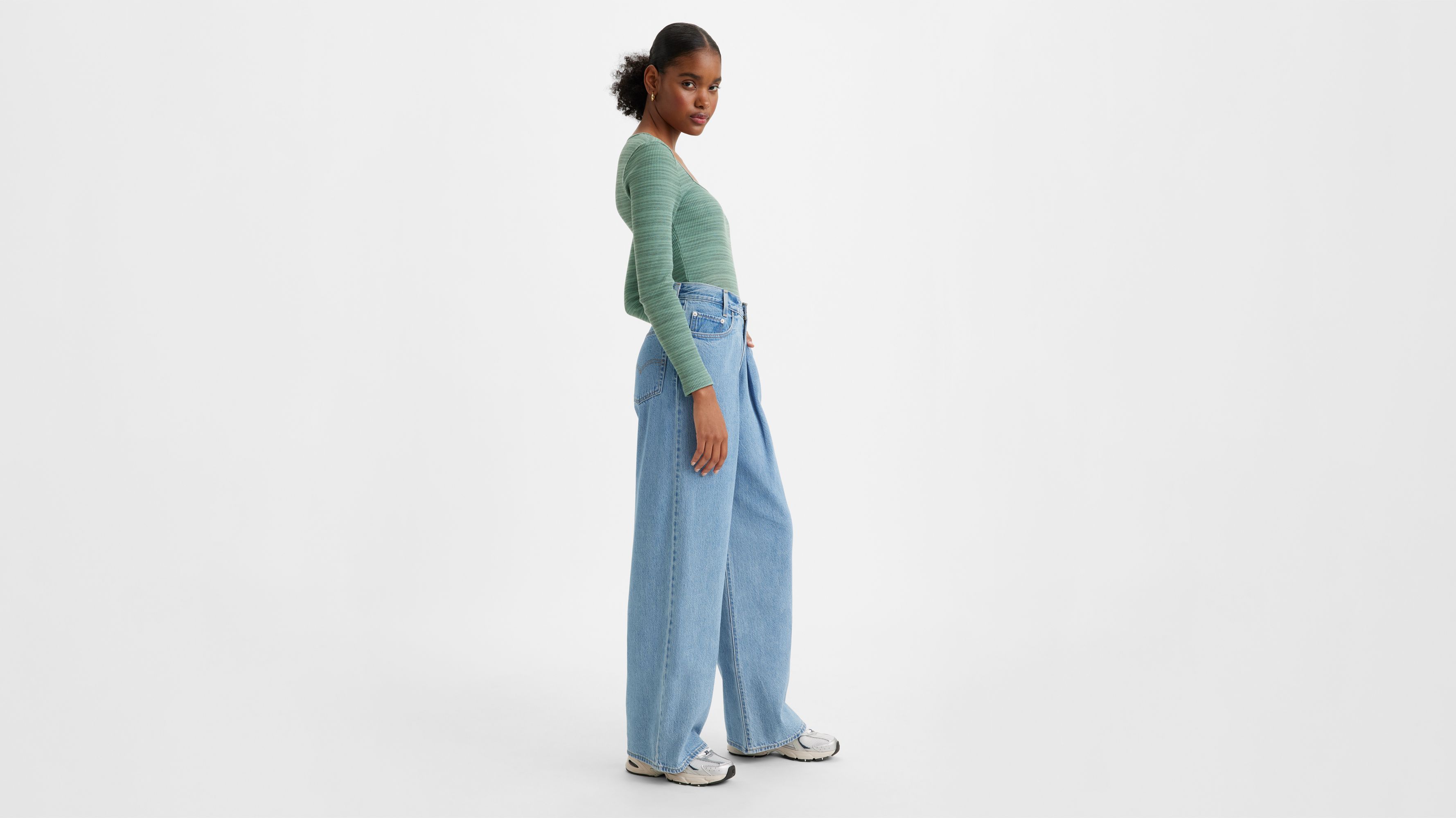 Folded Pleated Baggy Dad Pants 2
