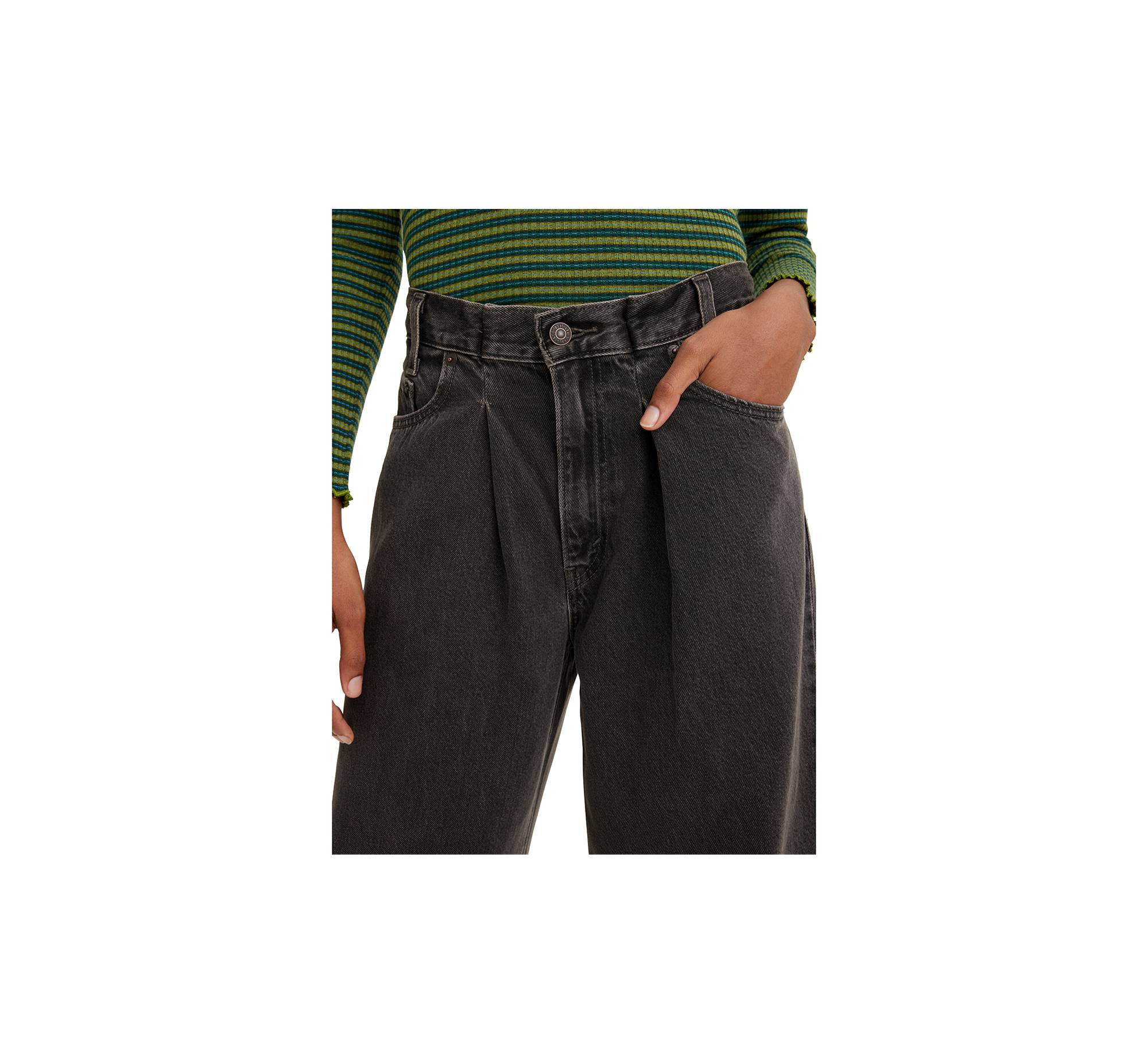 Folded Pleated Baggy Dad Pants - Black | Levi's® CZ
