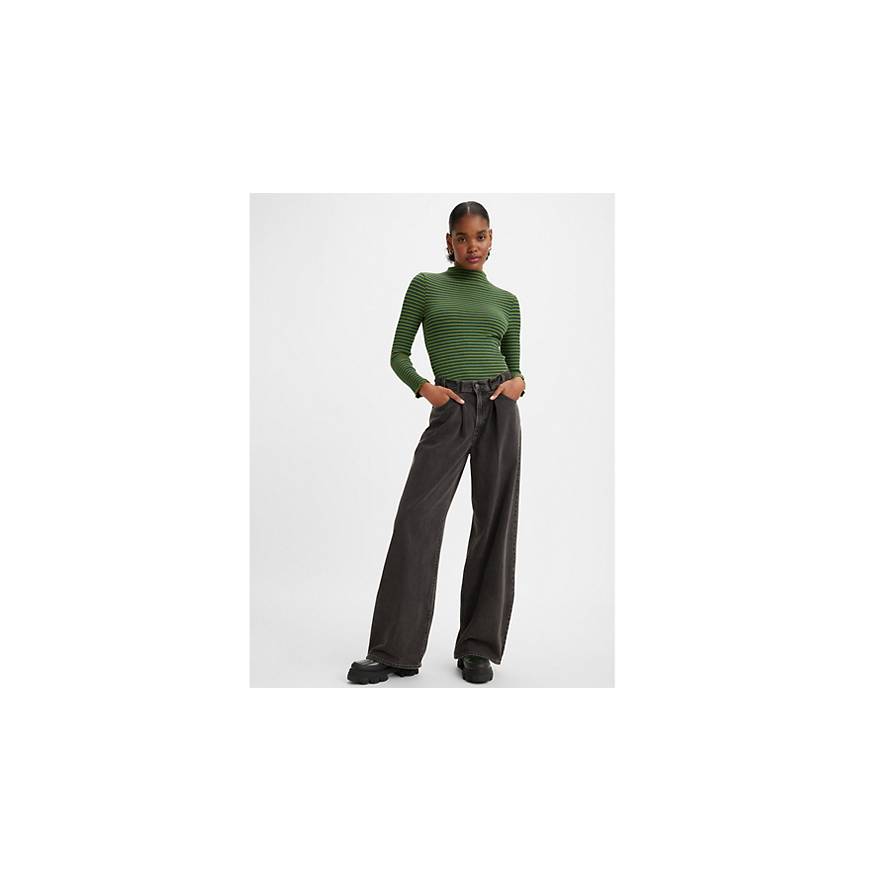 Folded Pleated Baggy Dad Pants 1