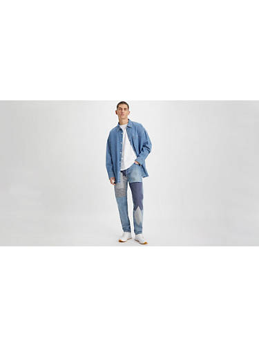 리바이스 Levi 501 54 Original Fit Mens Jeans,Medium Indigo Pattern - Medium Wash - Non Stretch