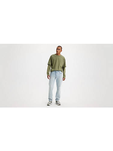 리바이스 Levi 501 54 Original Fit Mens Jeans,Staycation - Light Wash - Non-Stretch