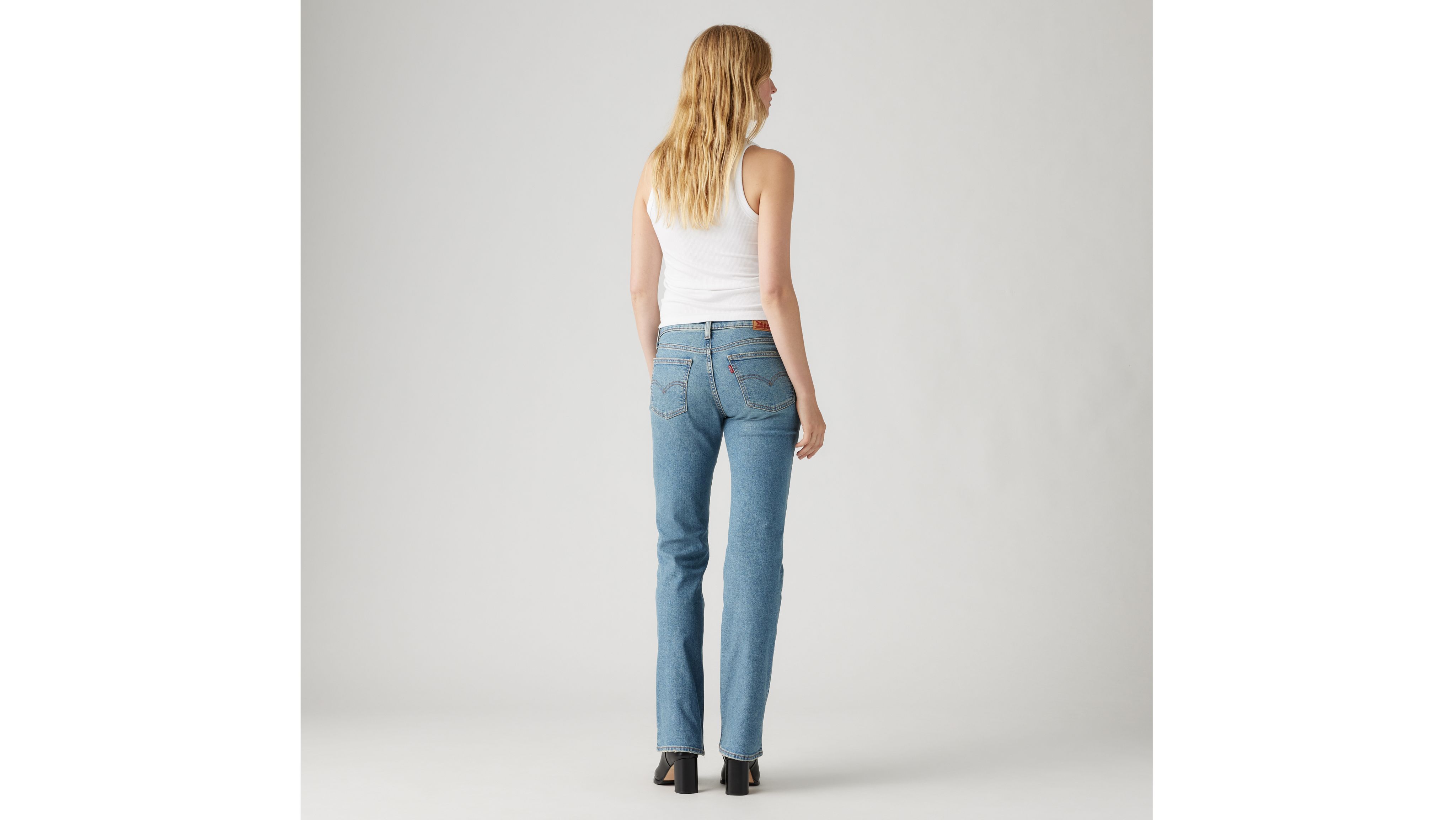 Levi's super low cut bootcut jeans in mid wash