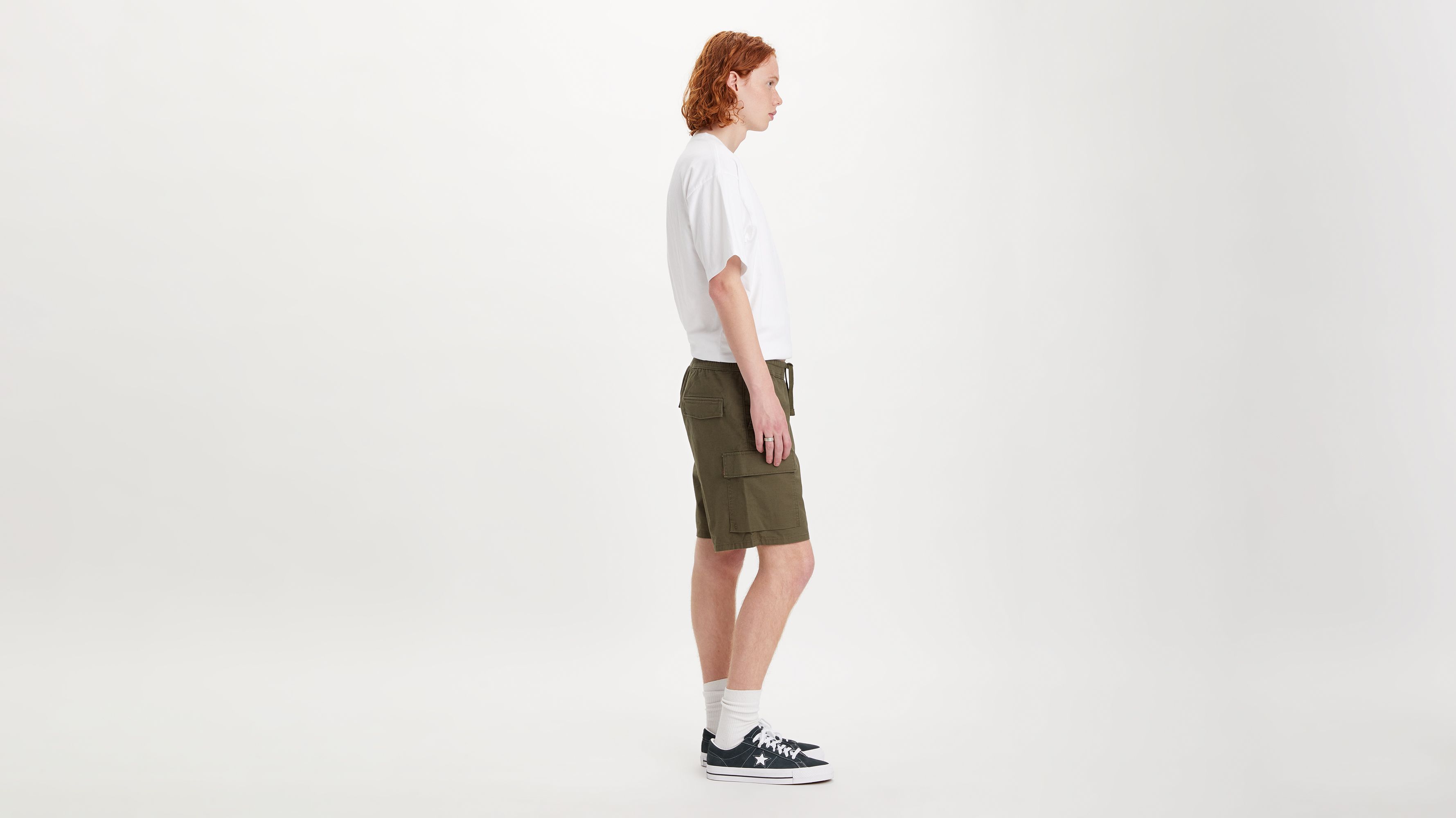 Mens Surplus Division Cargo Shorts Olive Green - Free UK Delivery