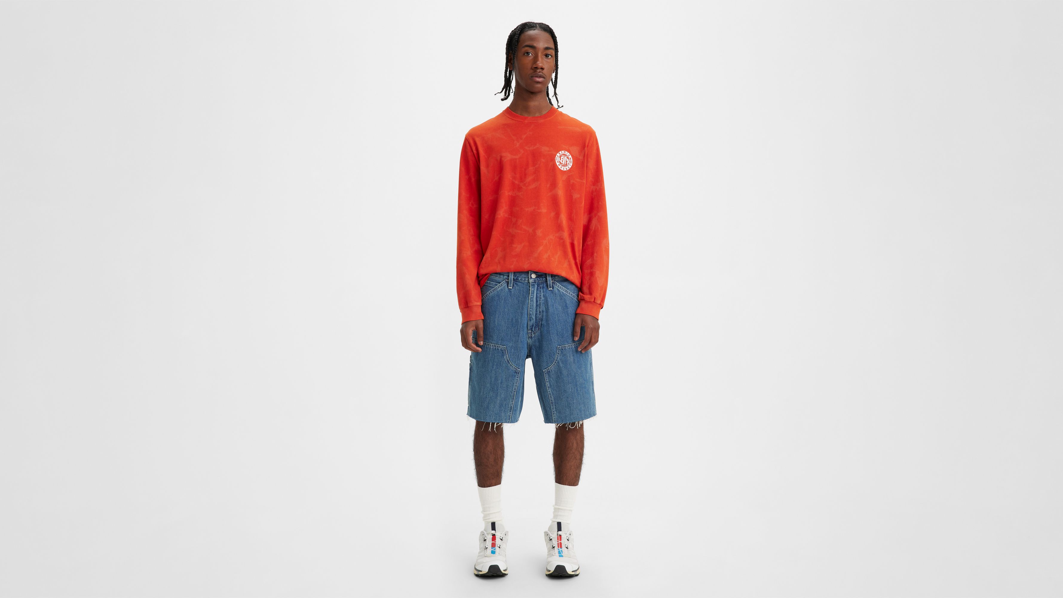 Cut Off Carpenter Shorts Blue Levi s XK