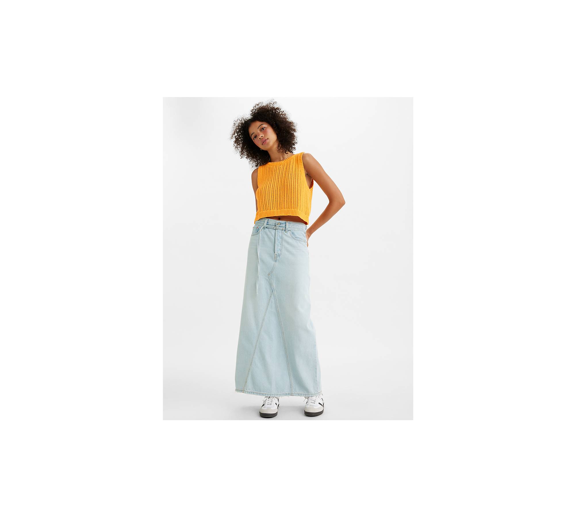 Buy Harper Denim Skirt - Mid Wash White & Co. for Sale Online