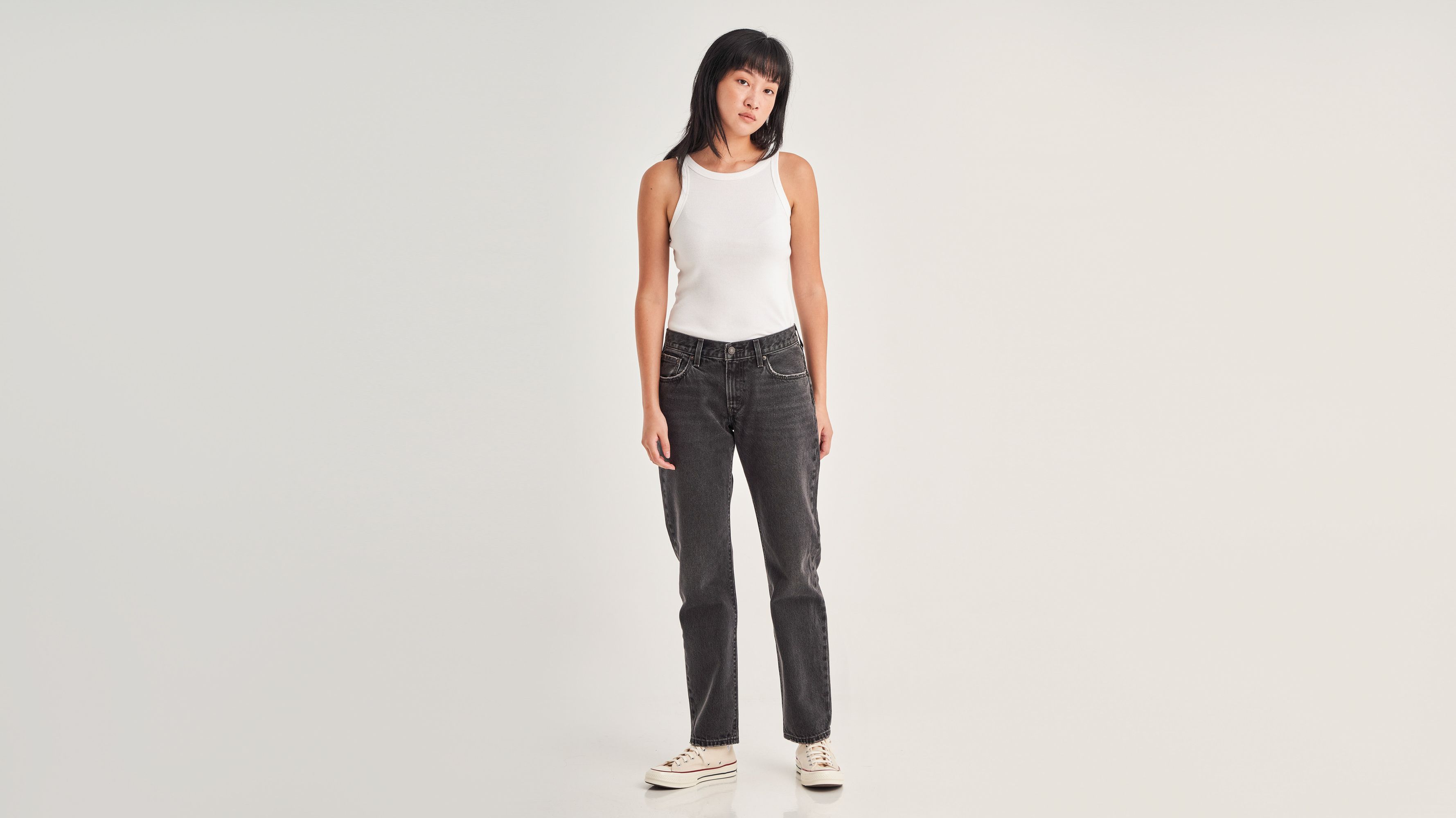 Middy Straight Jeans - Black | Levi's® MC