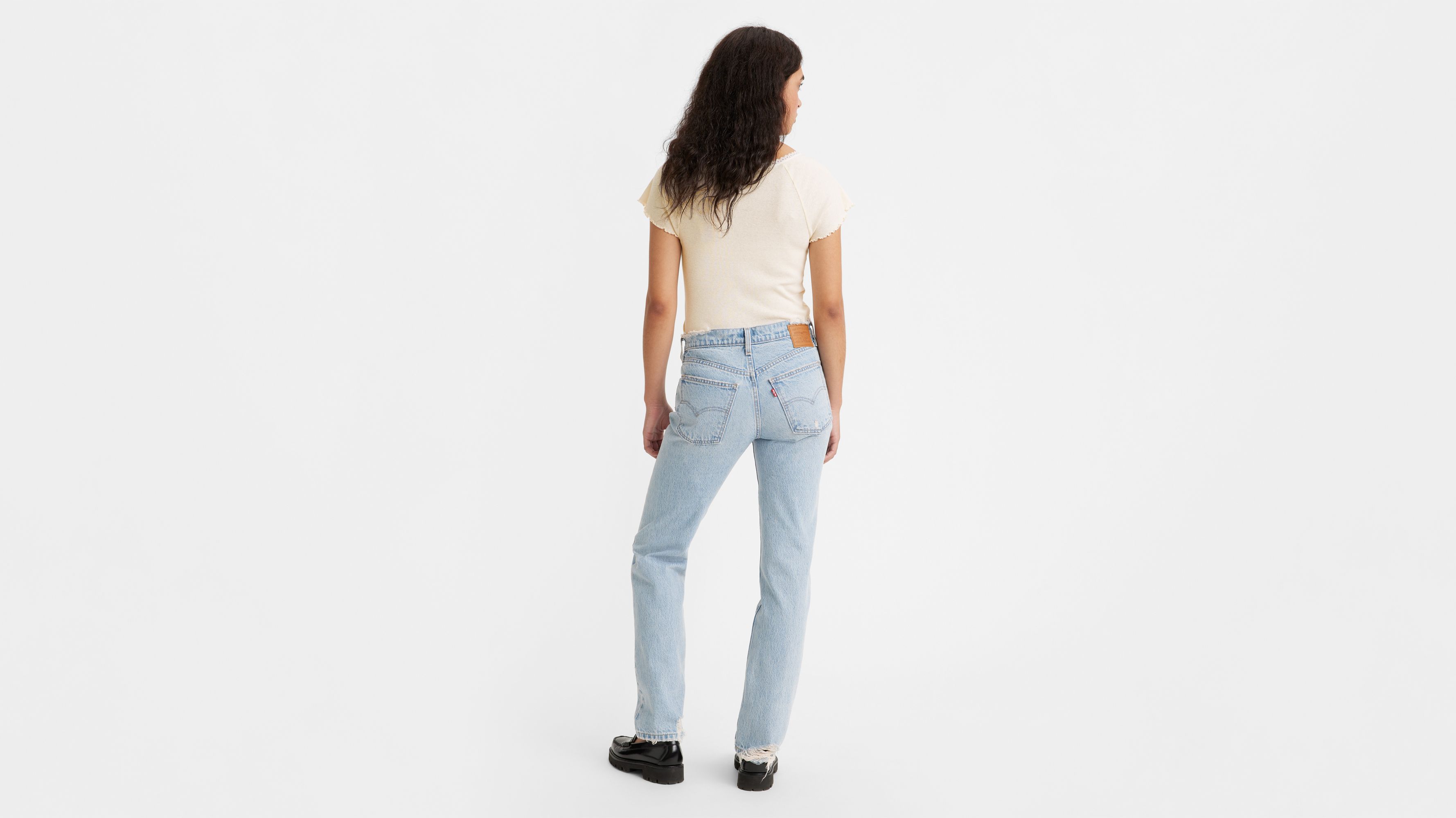 Women's Mid-Rise Straight Jeans in Carsondale Wash