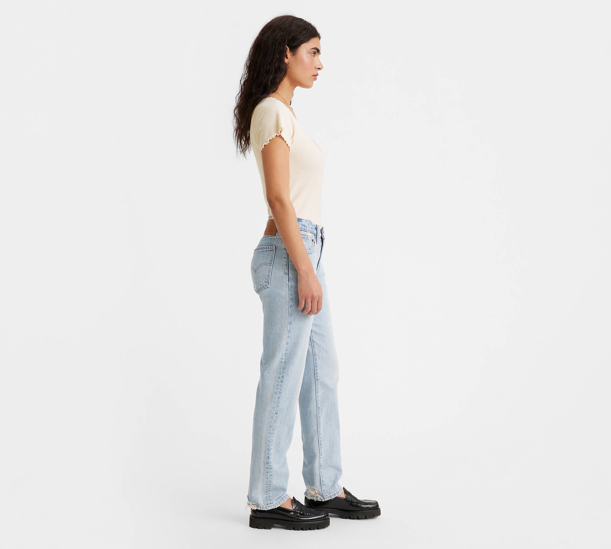Mid rise straight women's jeans - lavé clair | Levi's® CA