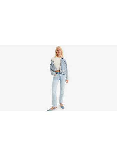 리바이스 Levi Middy Straight Womens Jeans,Thats Fashion - Light Wash