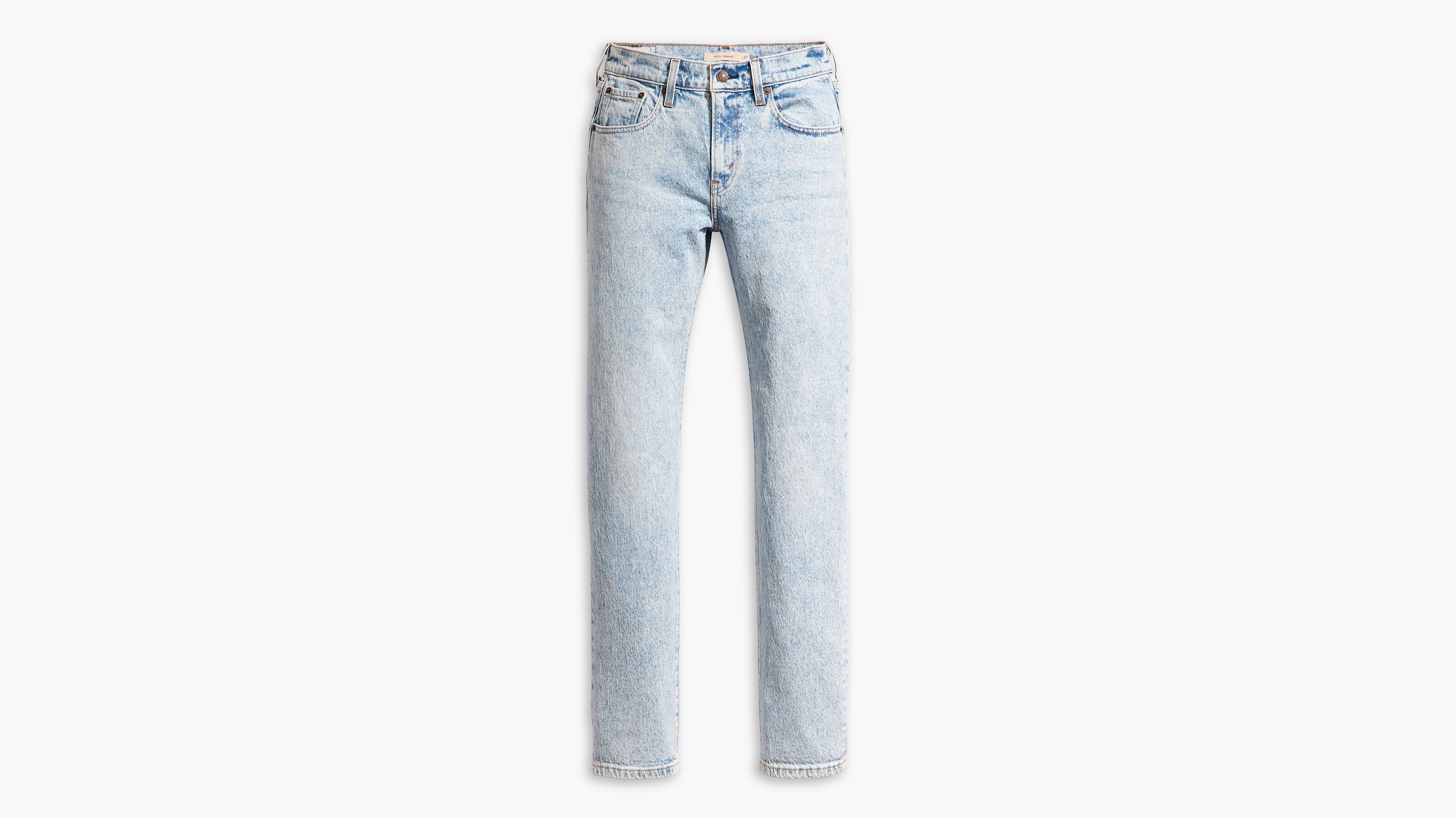 ★E.B.M★ Praid Straight Denim Pants EMO6DPT030 Middy Straight Women's Jeans - Light Wash | Levi's® US