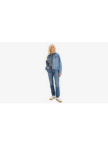 리바이스 Levi Middy Straight Womens Jeans,On Trend - Medium Wash