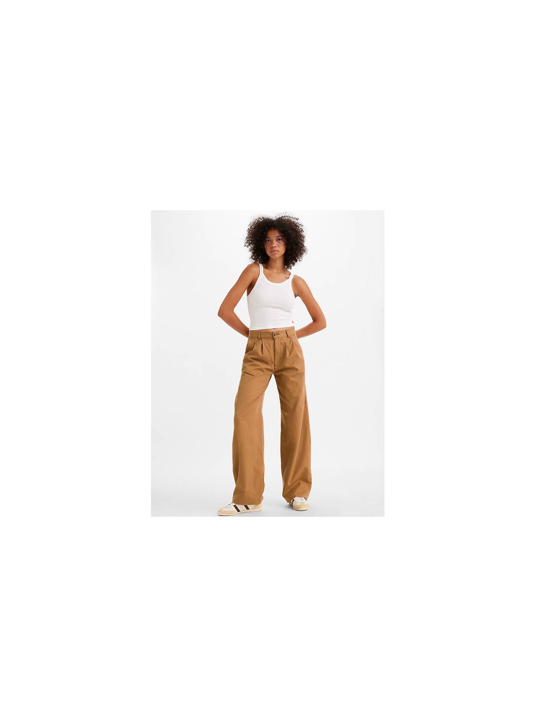 Miiyana Cuffed Ankle Pants for Women Trendy High Waist Dressy Pants with  Pockets Button Down Khaki XL at  Women's Clothing store
