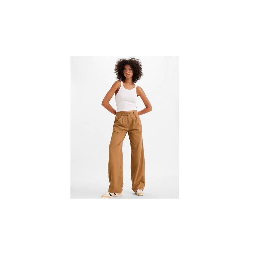 High Rise Pleated Baggy Trouser Pants 1